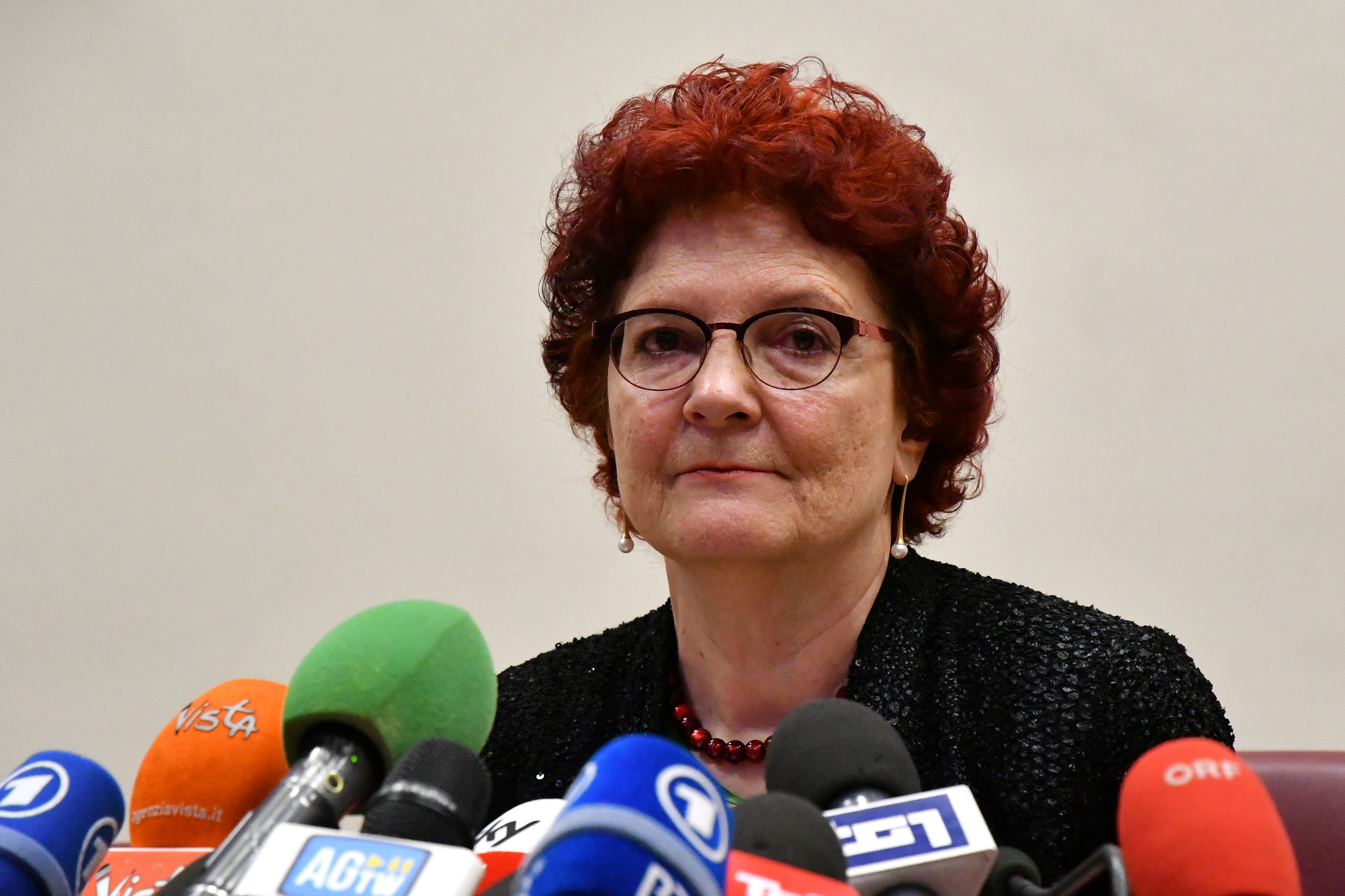Andrea Ammon director of European Centre for Disease Prevention and Control gives a press conference on the outbreak of Covid-19 also known as Coronavirus in Italy, on February 26, 2020 in Rome. 