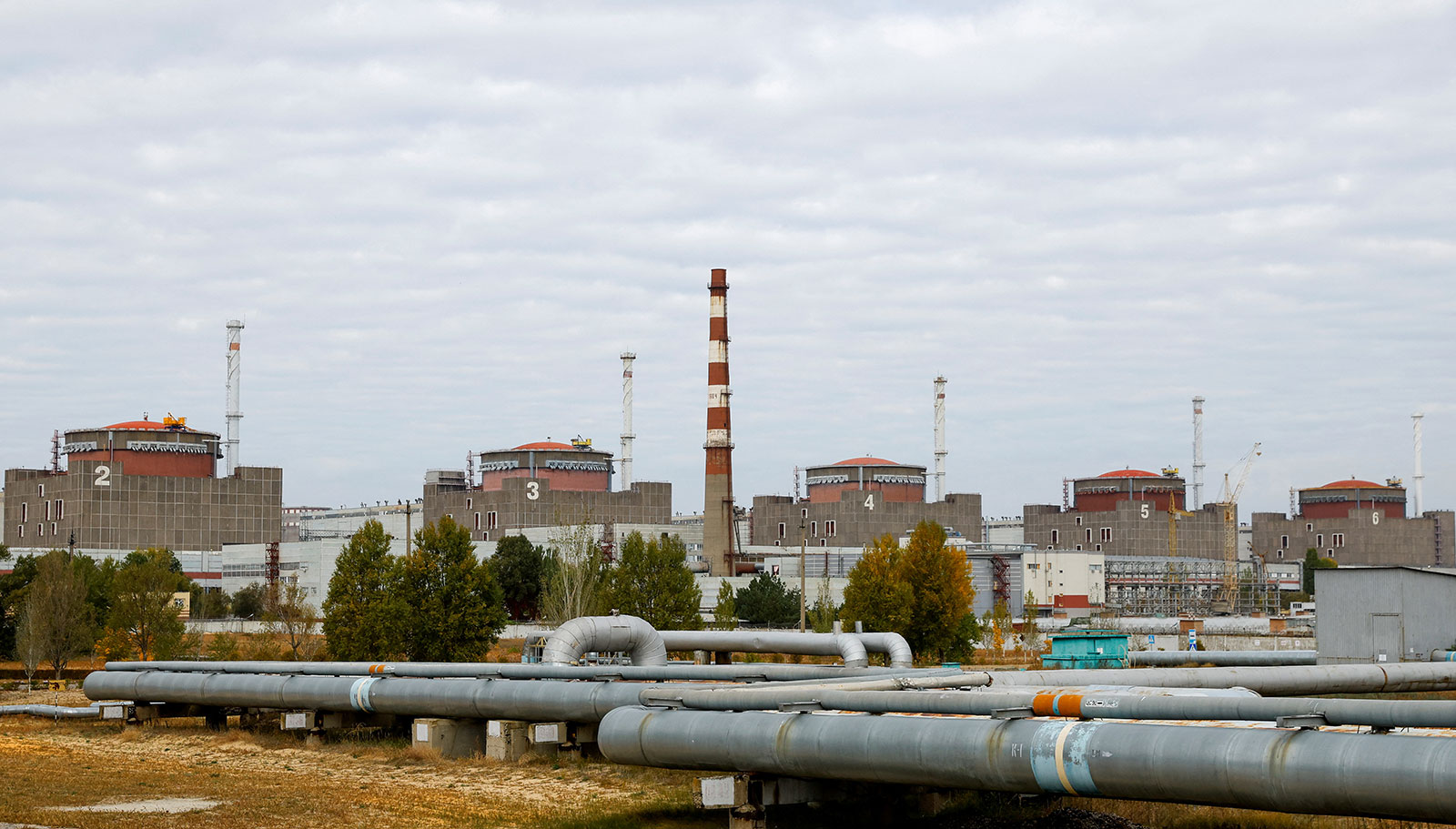 A view shows the Zaporizhzhia Nuclear Power Plant on October 14. 