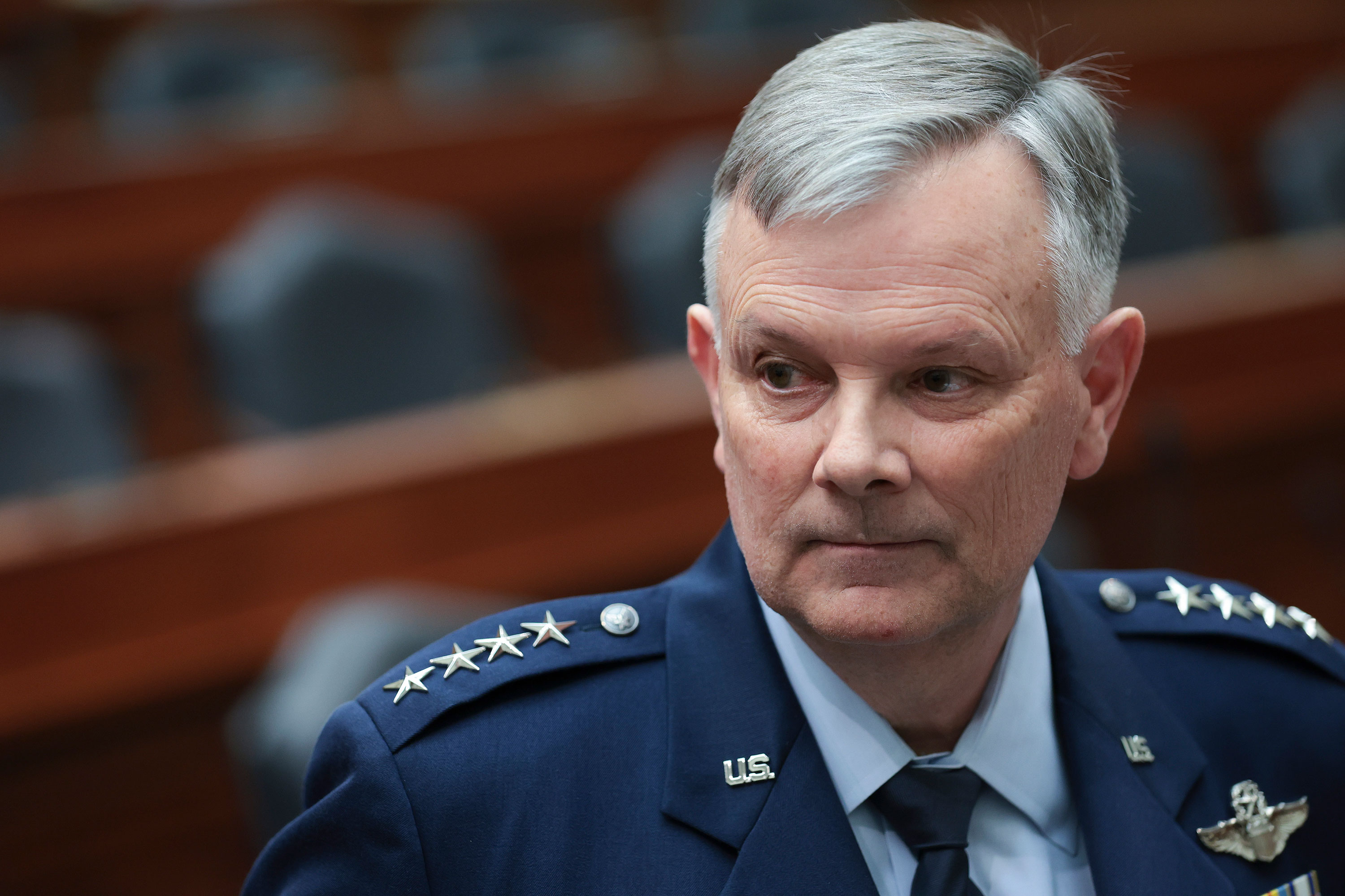 Gen. Glen VanHerck, Commander of US Northern Command and North American Aerospace Defense Command, attends a hearing held by the House Armed Services Committee in Washington, DC, on March 1, 2022. 