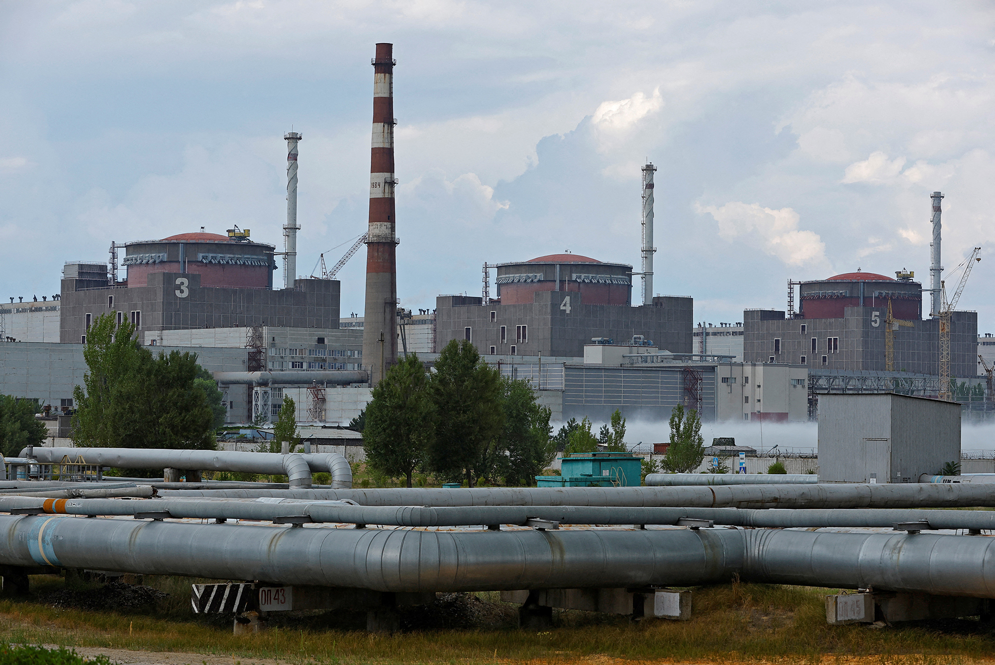 A view of the Zaporizhzhia nuclear plant on August 4. 