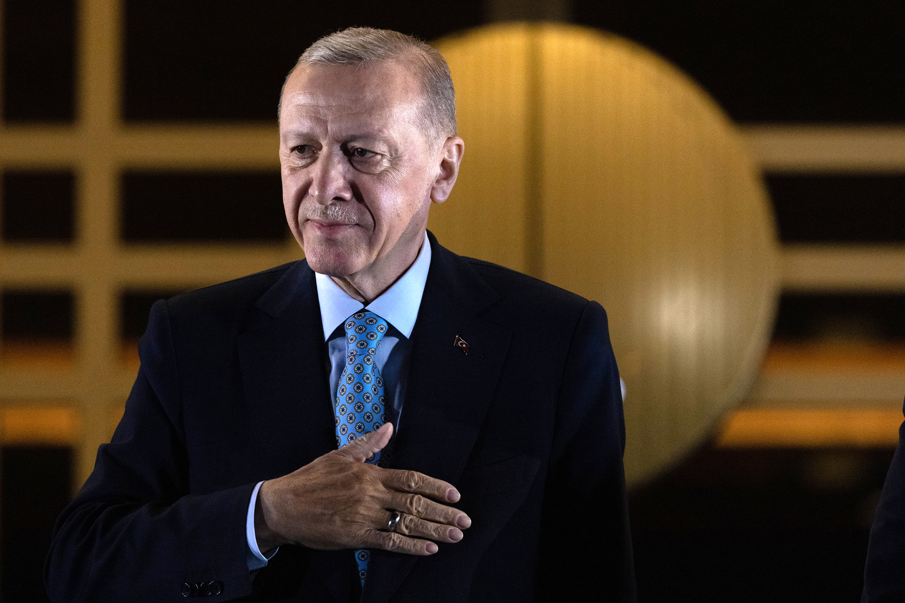Turkish President Recep Tayyip Erdogan speaks in Ankara, Turkey, on May 29. 