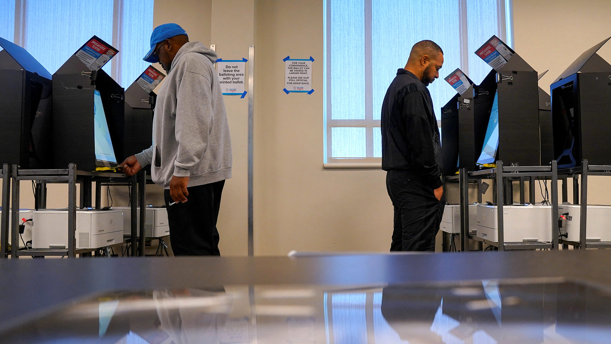 Voters cast their ballots in Columbus, Georgia, on November 28. 