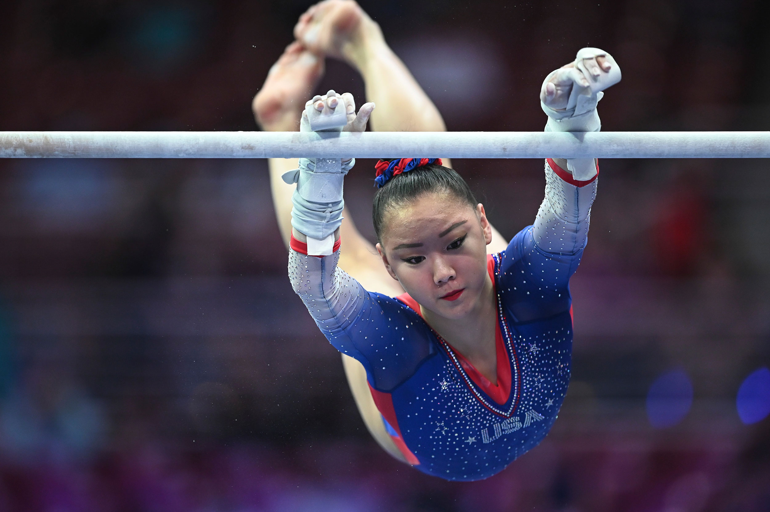 Kara Eaker competes on the uneven bars during US Olympic trials on June 27.
