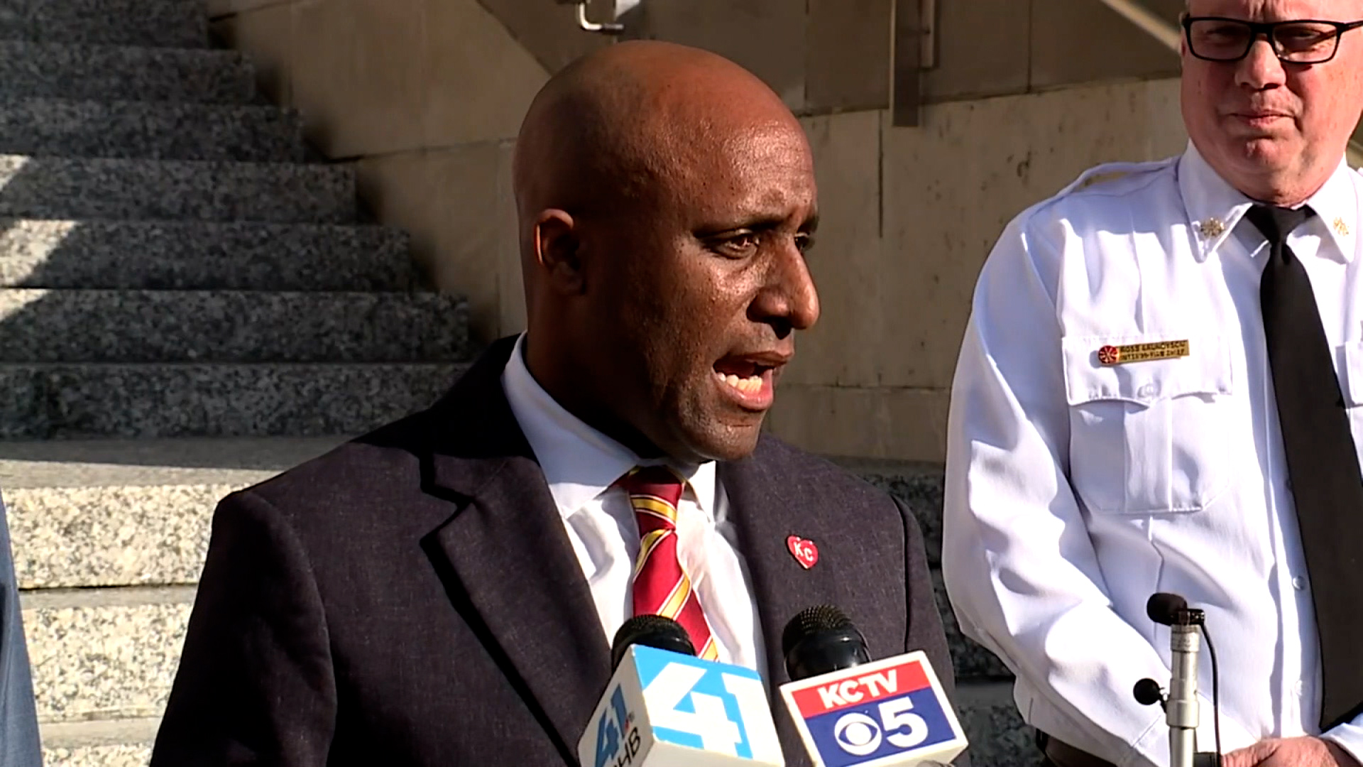 Kansas City Mayor Quinton Lucas speaks during a press conference on Wednesday. 