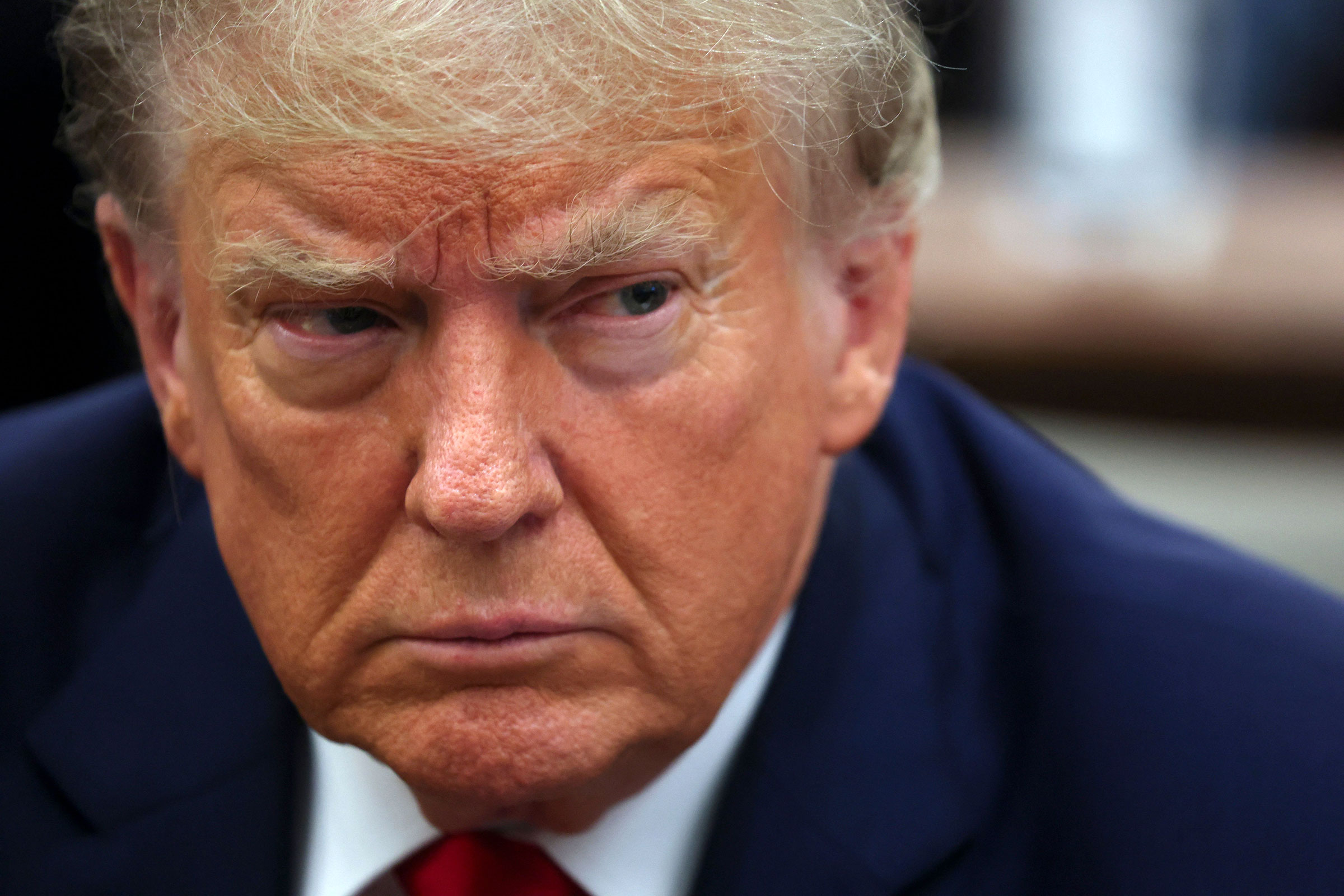 Former U.S. President Donald Trump, his sons, the Trump Organization and others attend a hearing on fraud charges brought by state Attorney General Letitia James in New York State Supreme Court on October 3, 2023 in New York City. 