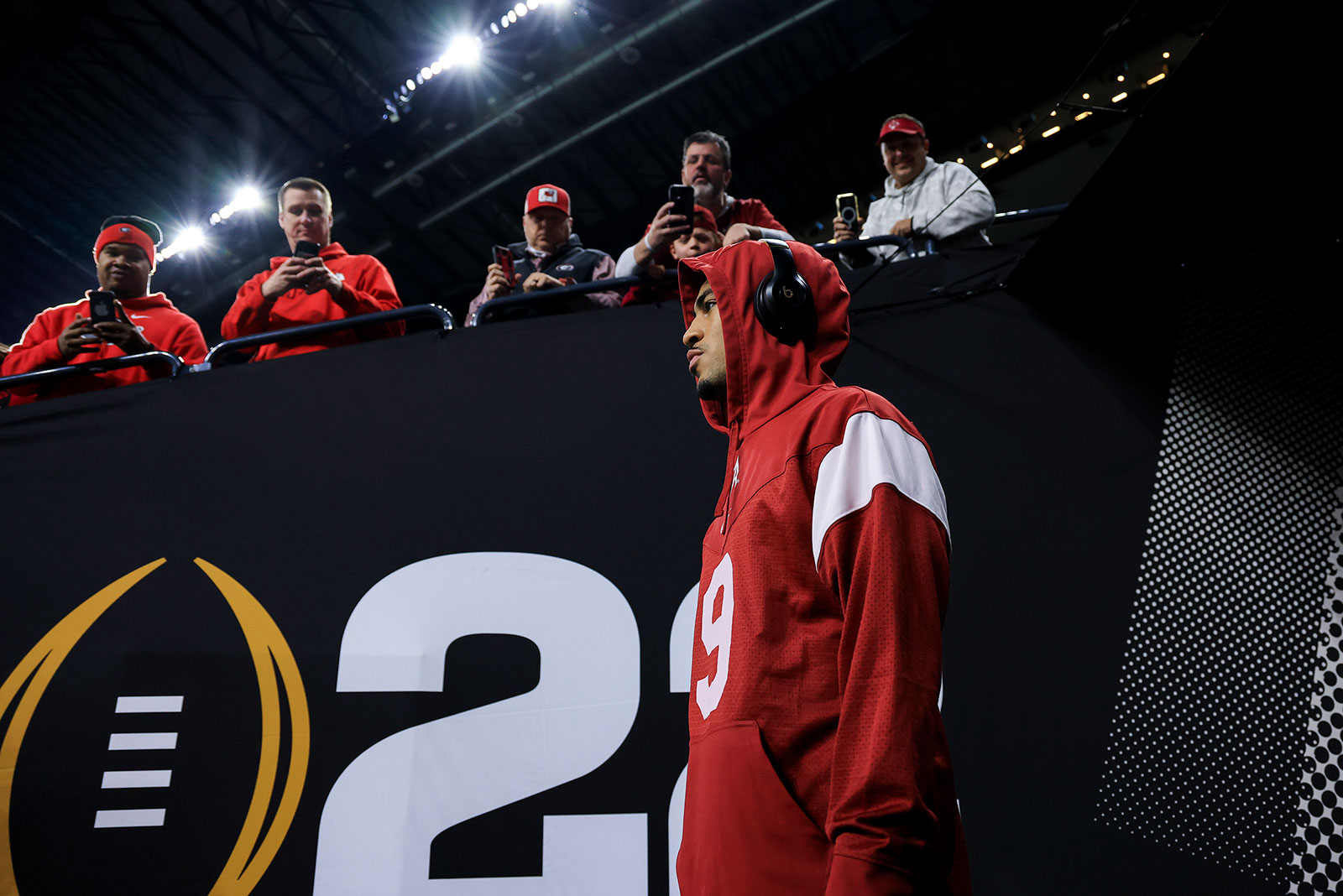 Alabama quarterback Bryce Young walks onto the field prior to Monday's National Championship game.