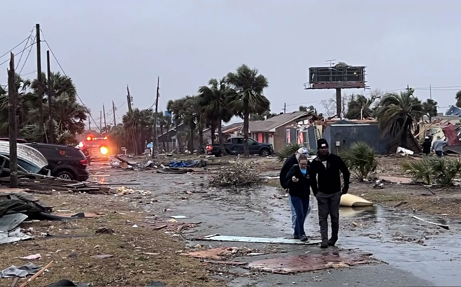 Storm damage is seen in Panama City Beach on Tuesday.