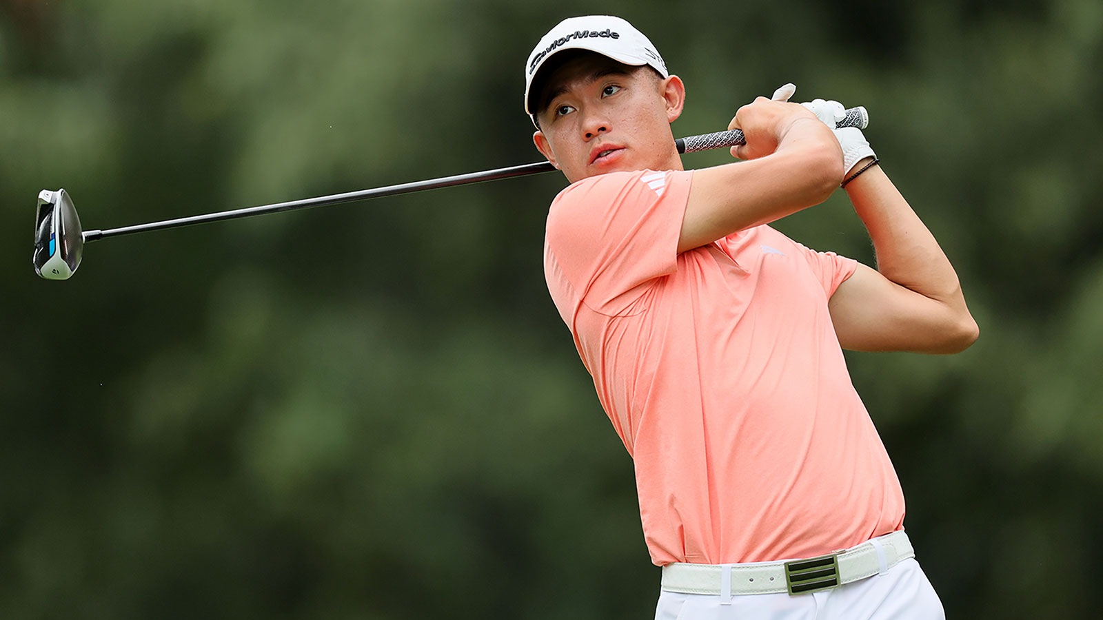 Collin Morikawa  plays his shot from the seventh tee during the first round of the FedEx St. Jude Championship on Thursday, August 10, in Memphis, Tennessee. 