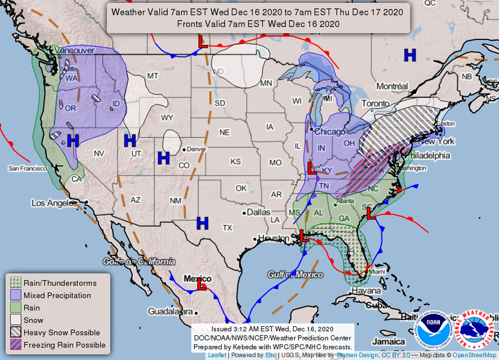 National Weather Map 7 Day Forecast United States Map