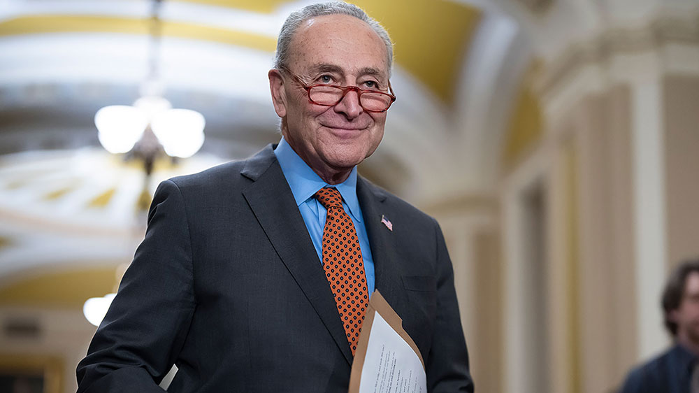 Schumer at the Capitol in Washington, D.C. on Tuesday, April 18.