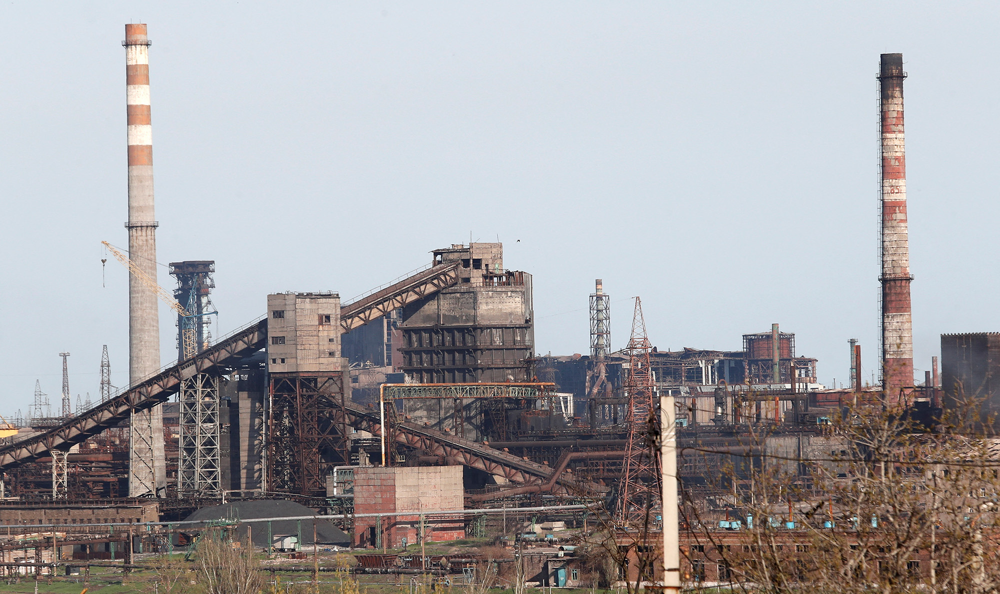 Azovstal Iron and Steel Works in the southern port city of Mariupol, Ukraine, on April 26.