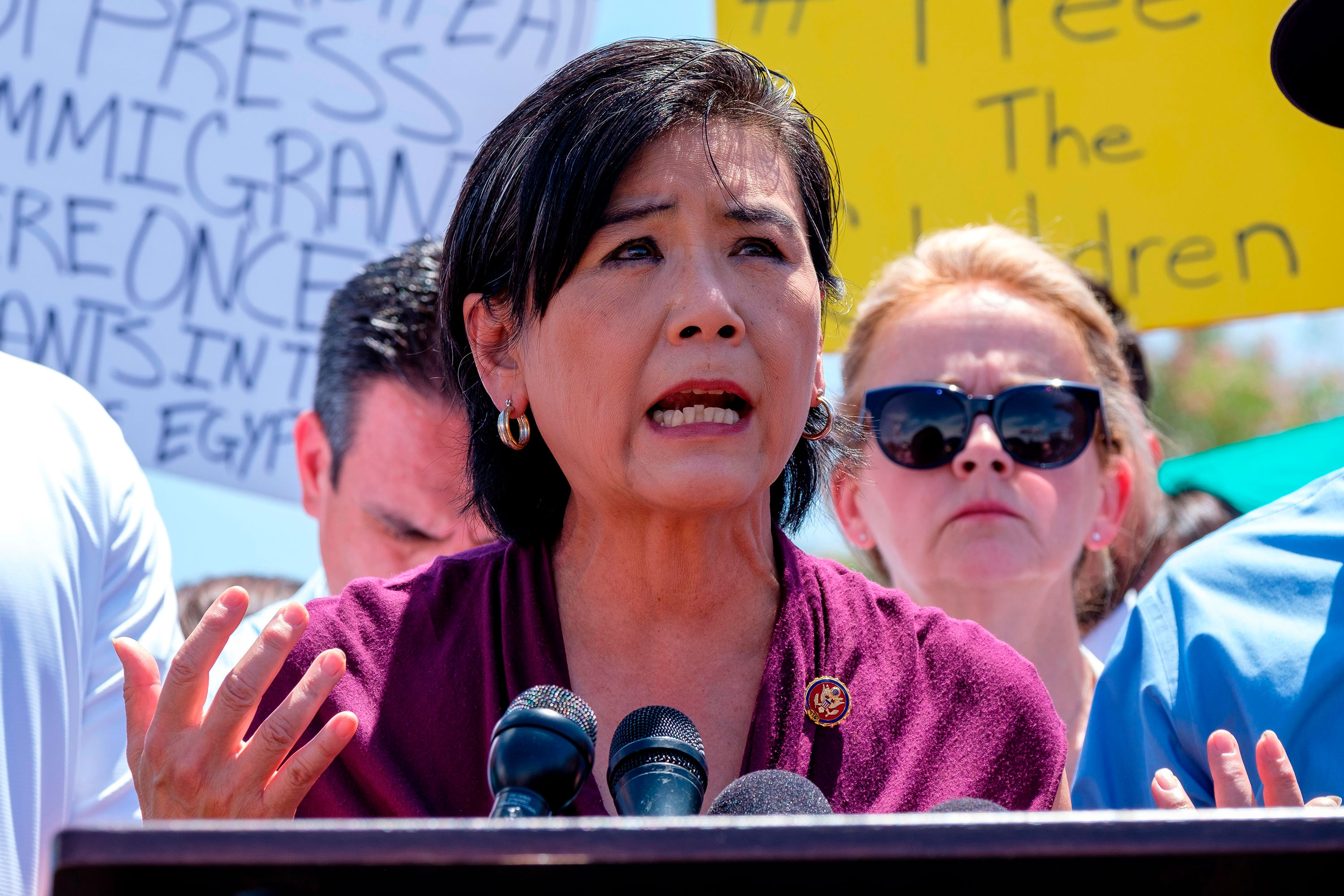 Rep. Judy Chu speaks during a press conferencein 2019.