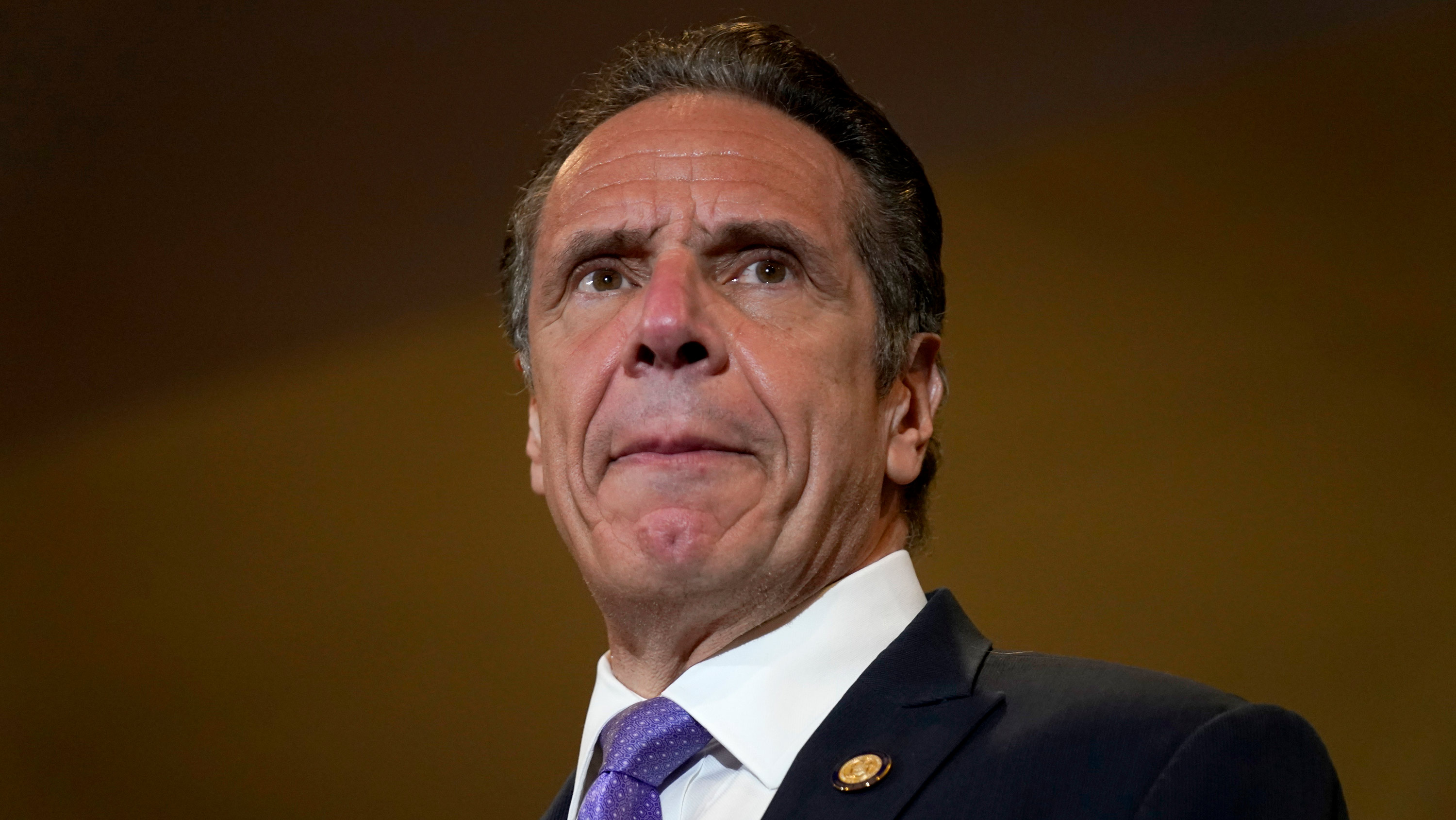 New York Governor Andrew Cuomo speaks at Grace Baptist Church in Mt. Vernon, New York, on March 22.