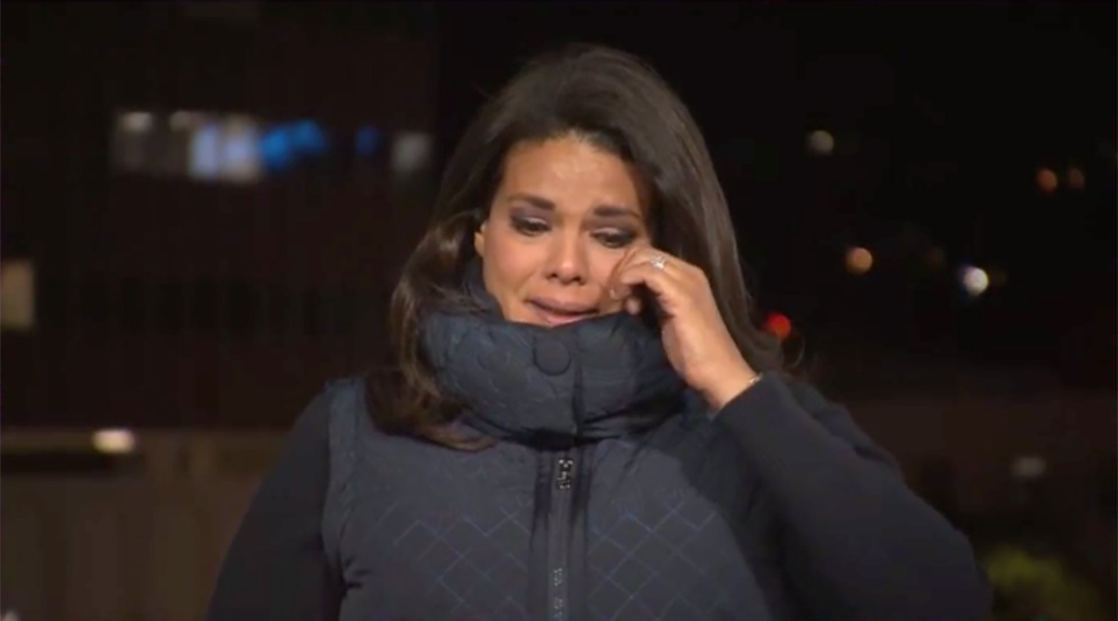 CNN correspondent Sara Sidner grows emotional after reporting on a family in California that was forced to hold a funeral in a parking lot due to Covid-19. 