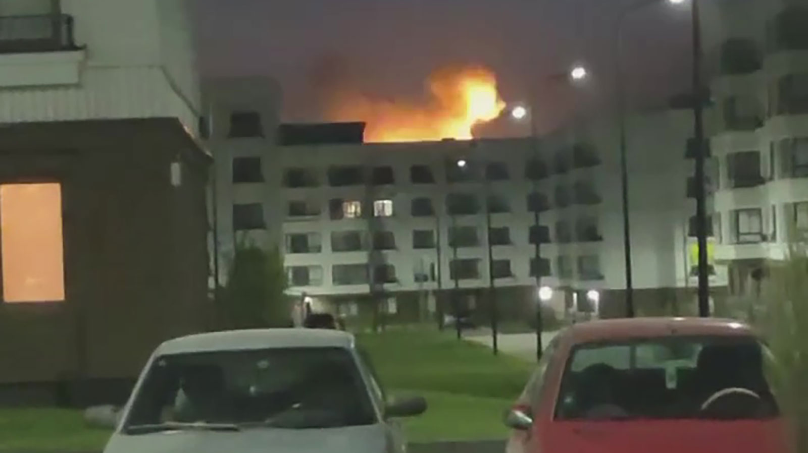 An image taken from a video shared by the Mariupol City Council on Friday, May 19, shows what appears to be an explosion.
