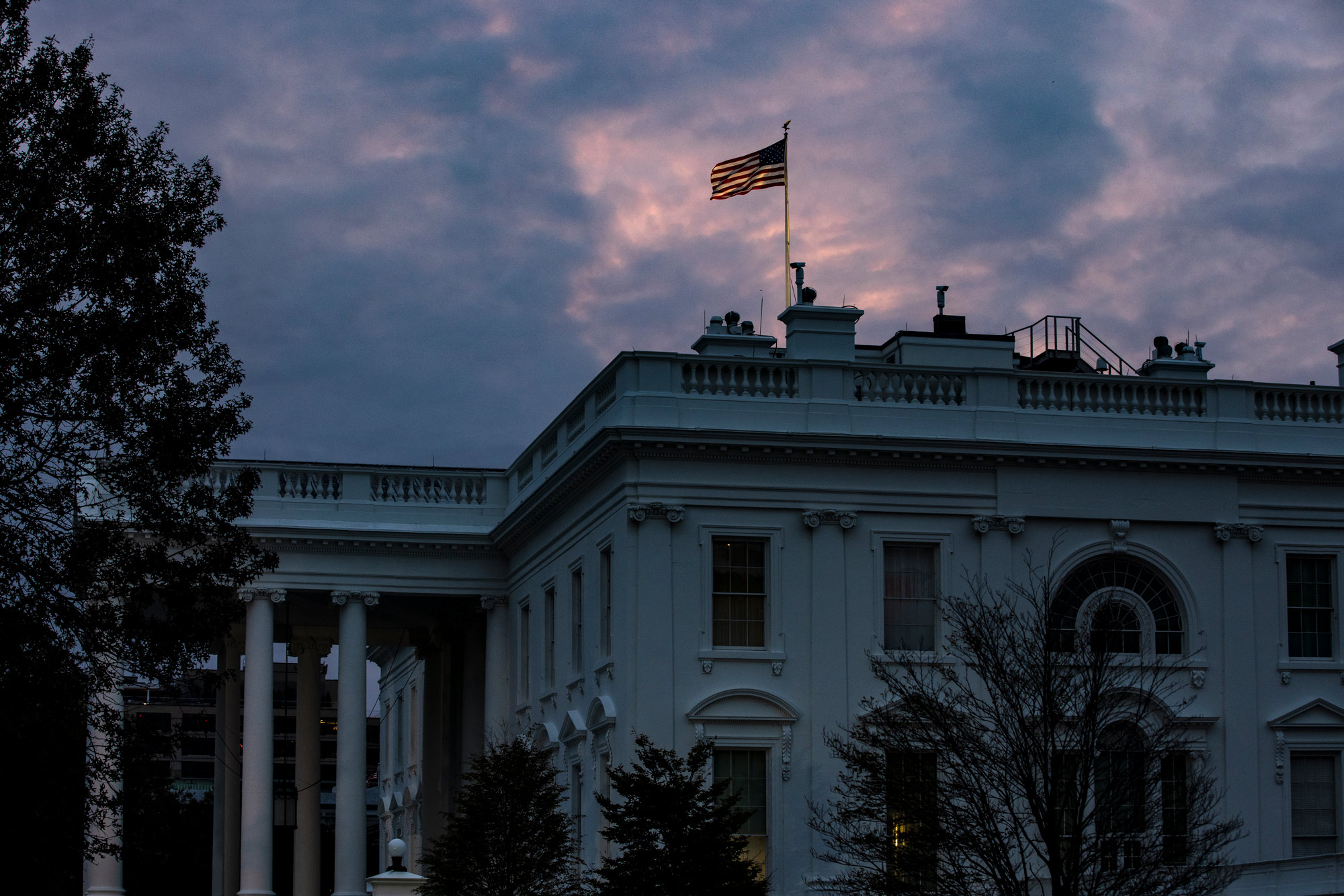  The sun rises over the White House on November 1 in Washington, DC. 