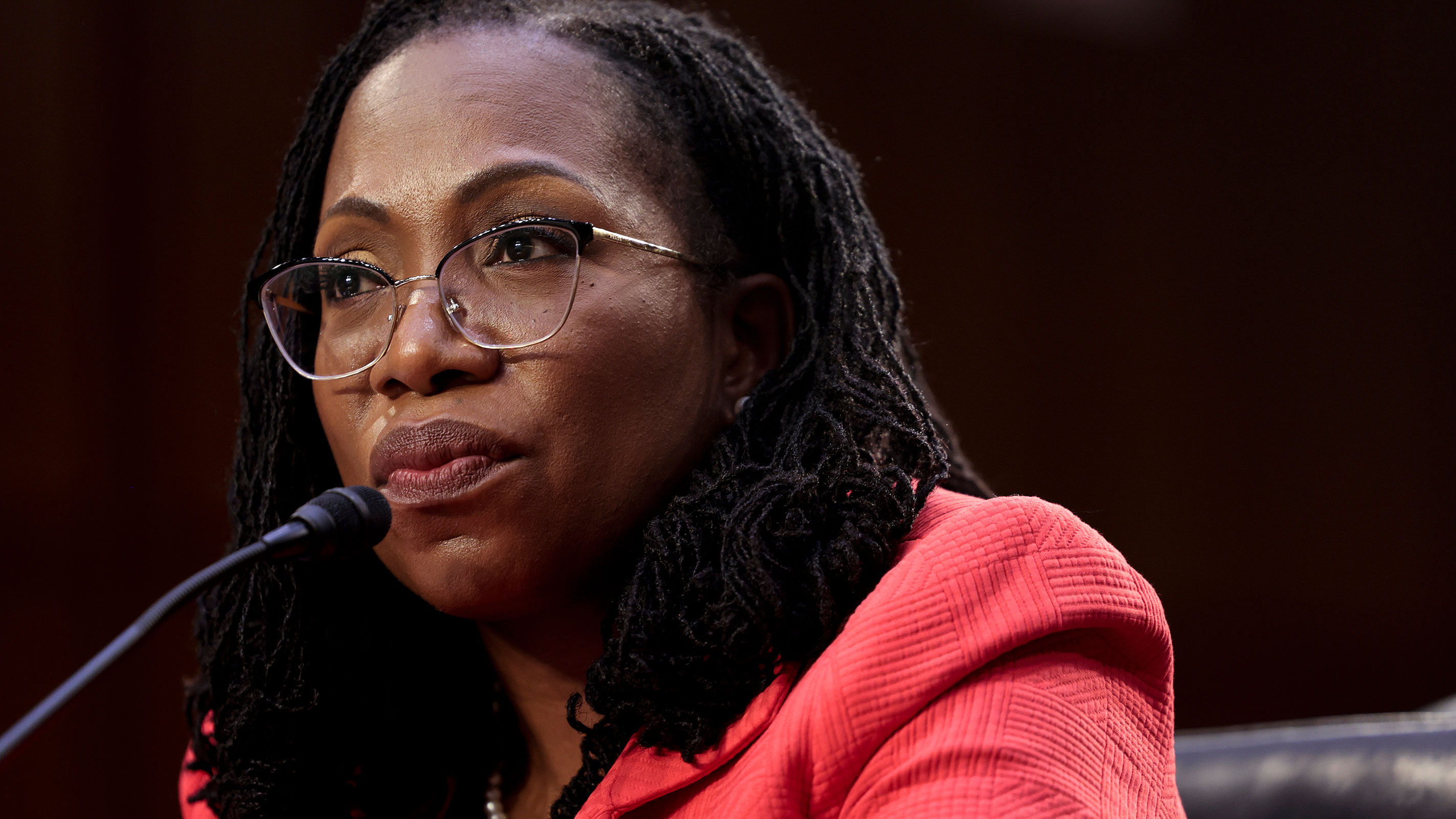 Then-Supreme Court nominee Judge Ketanji Brown Jackson testifies during her confirmation hearing before the Senate Judiciary Committee in the Hart Senate Office Building on Capitol Hill, March 22, 2022 in Washington, DC. 
