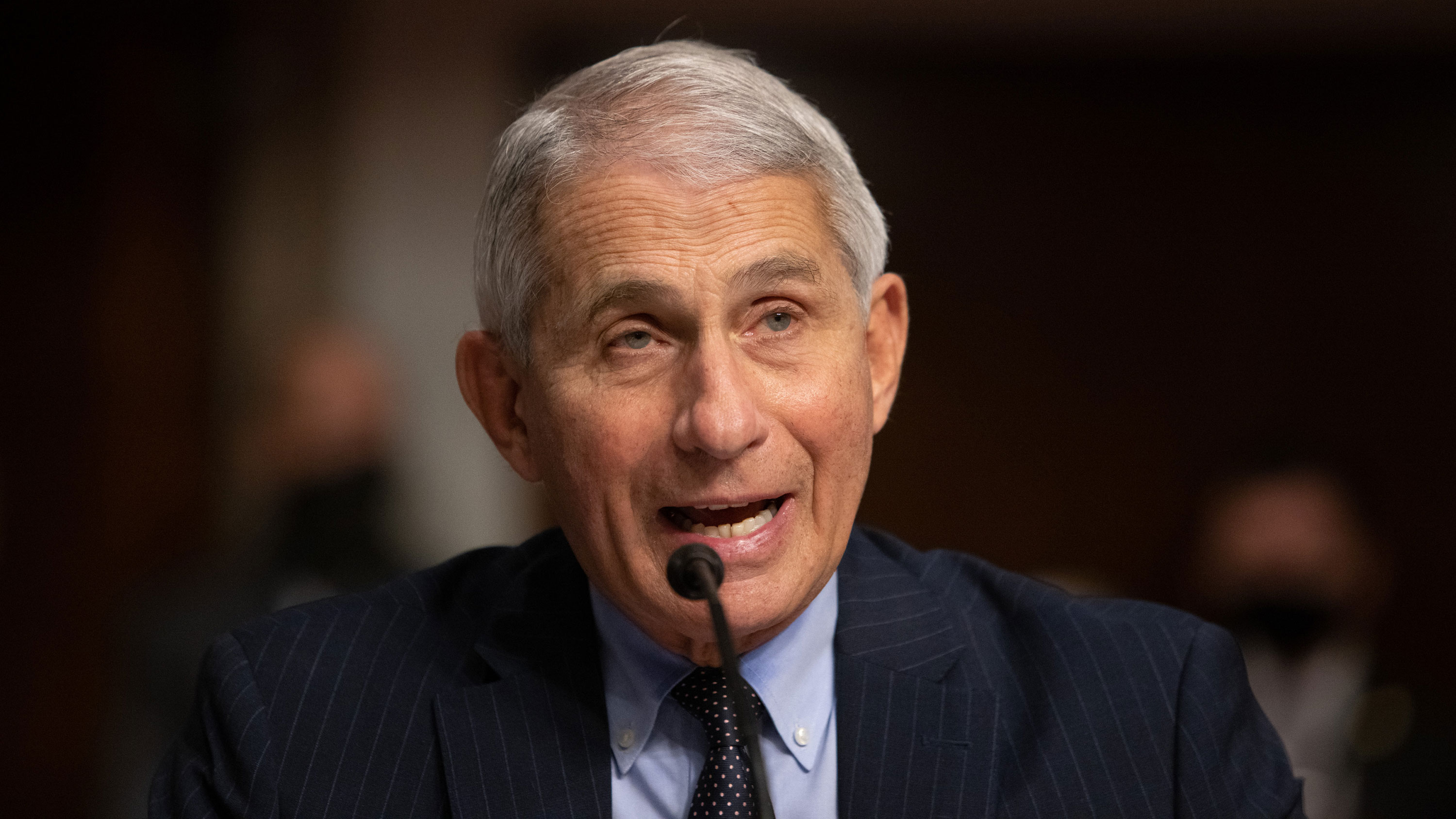 Dr. Anthony Fauci testifies during a US Senate Health, Education, Labor, and Pensions Committee hearing in Washington, DC, on September 23.