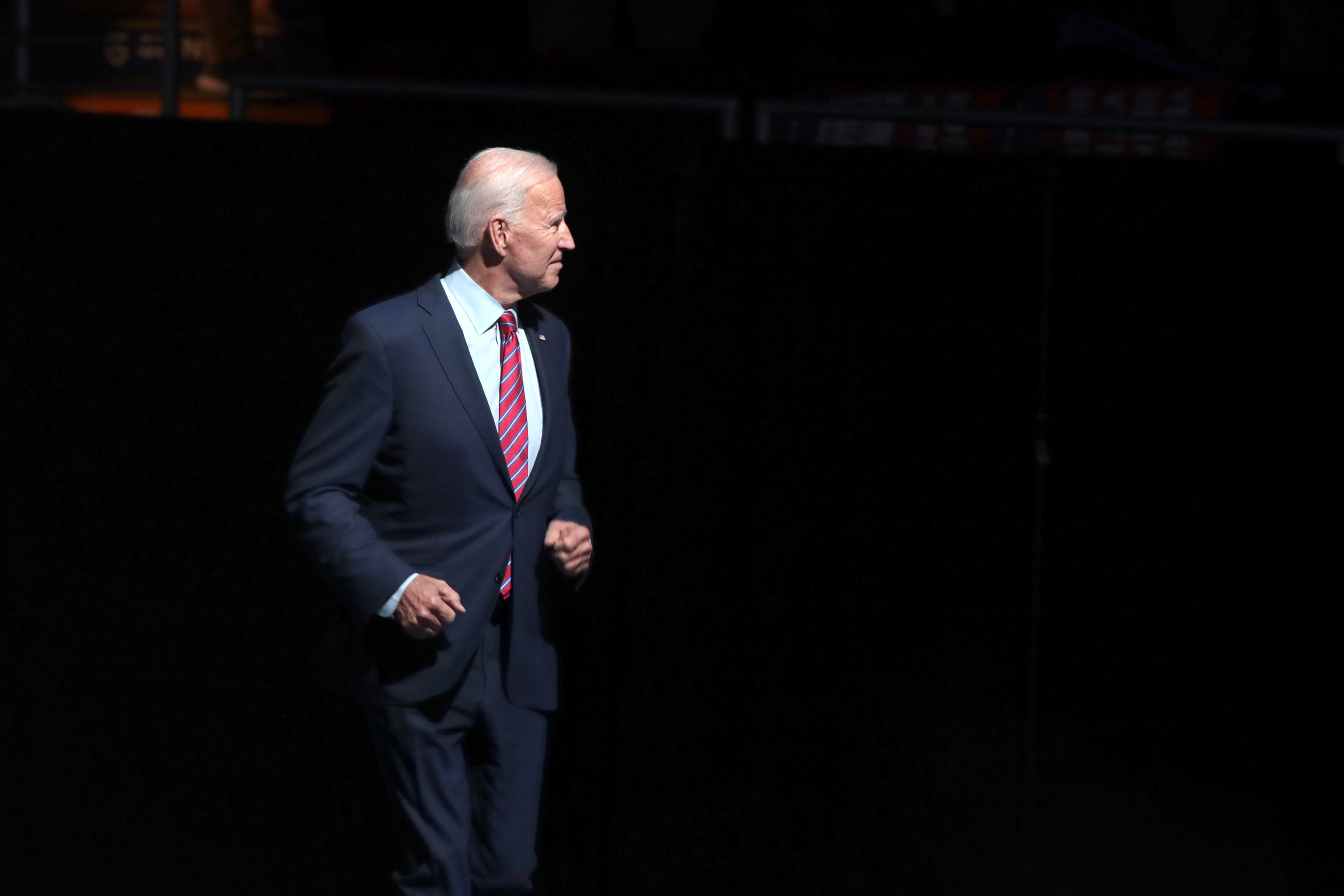 Democratic presidential candidate, former Vice President Joe Biden speaks at the Liberty and Justice Celebration at the Wells Fargo Arena on November 01, 2019 in Des Moines, Iowa. 