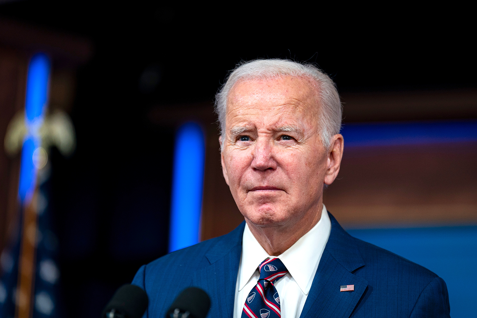 President Joe Biden speaks during an event in Washington, DC, on October 23. 