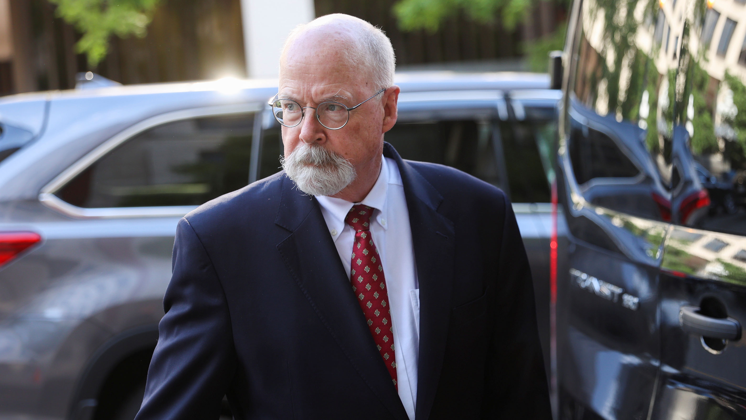 Special counsel John Durham departs federal court in Washington, DC, in May 2022.