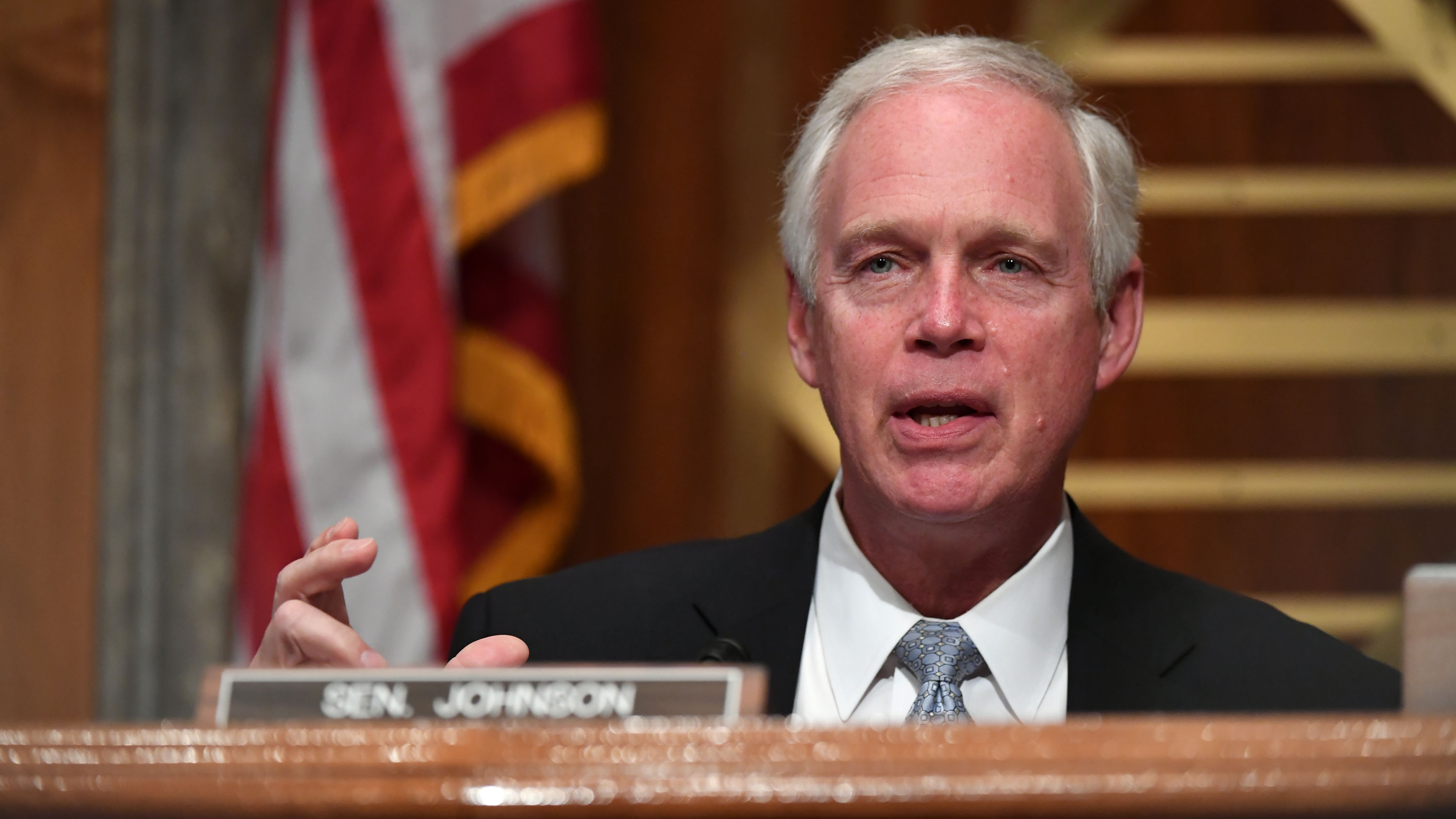 Sen. Ron Johnson speaks during a hearing on Capitol Hill on August 6.