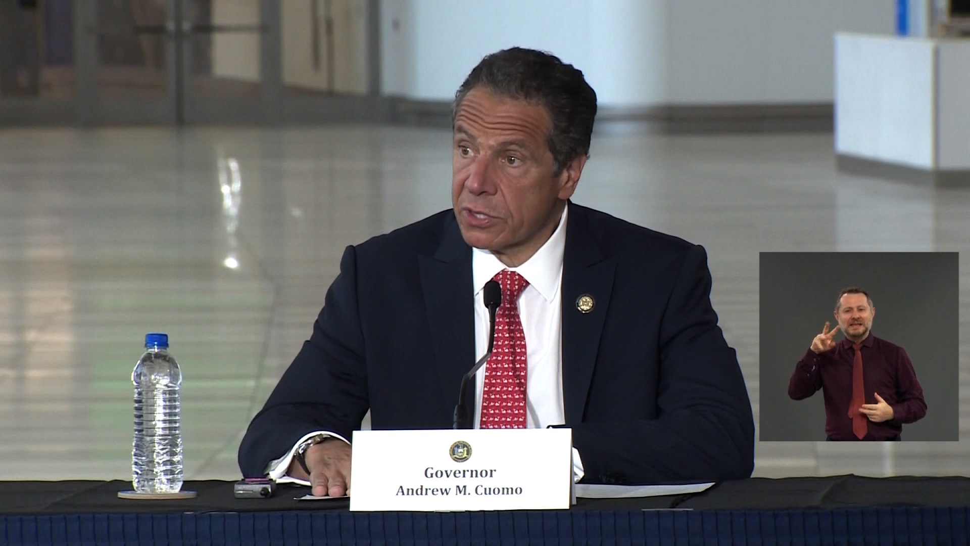 New York Gov. Andrew Cuomo speaks during a press conference in Queens, New York, on June 10.