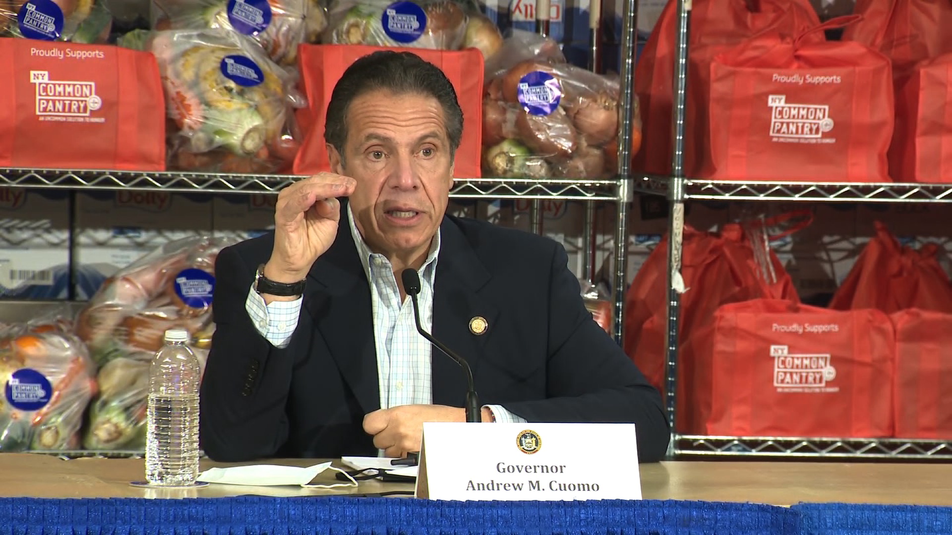 New York Governor Andrew Cuomo speaks during a press conference on November 24. 