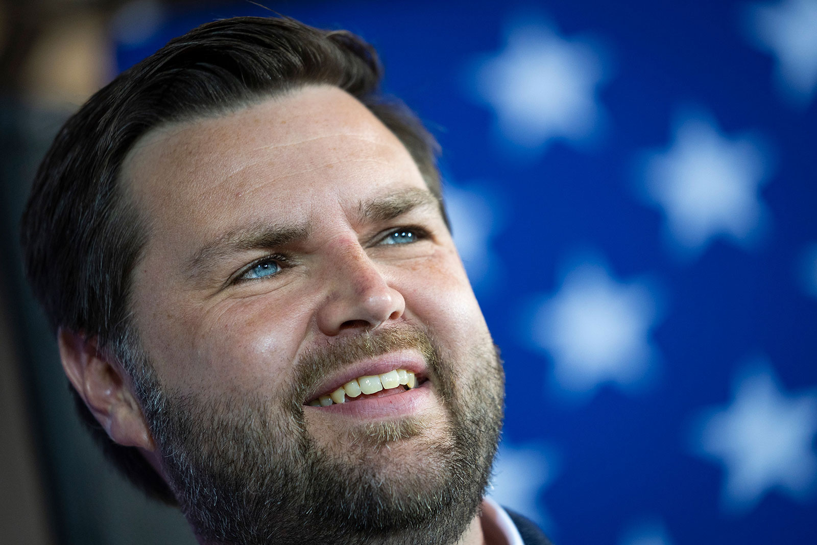 J.D. Vance, a Republican candidate for Senate in Ohio, speaks during a campaign rally at The Trout Club on April 30 in Newark, Ohio. 