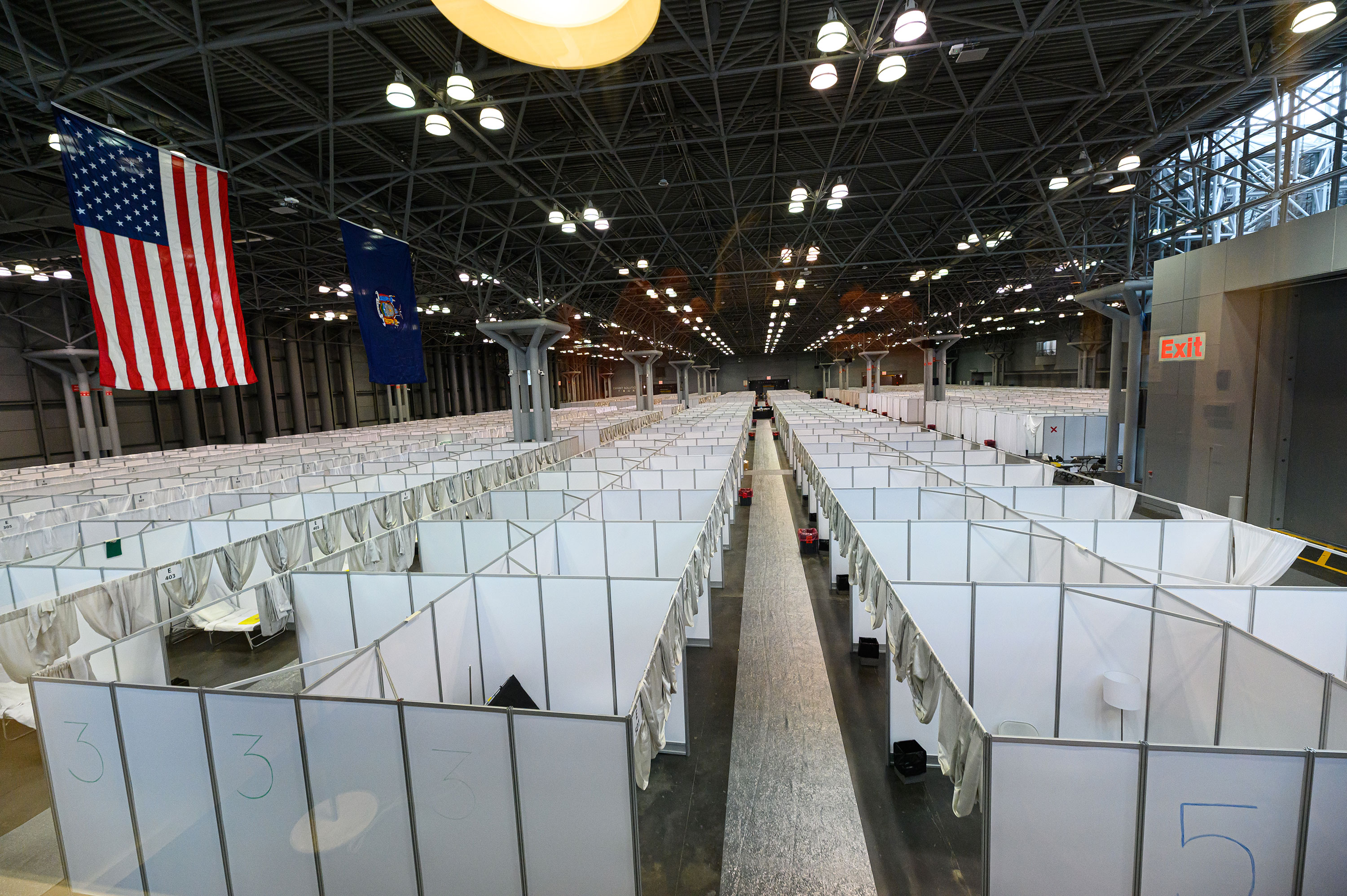 The temporary hospital at the Jacob Javits Convention Center in New York on March 30.