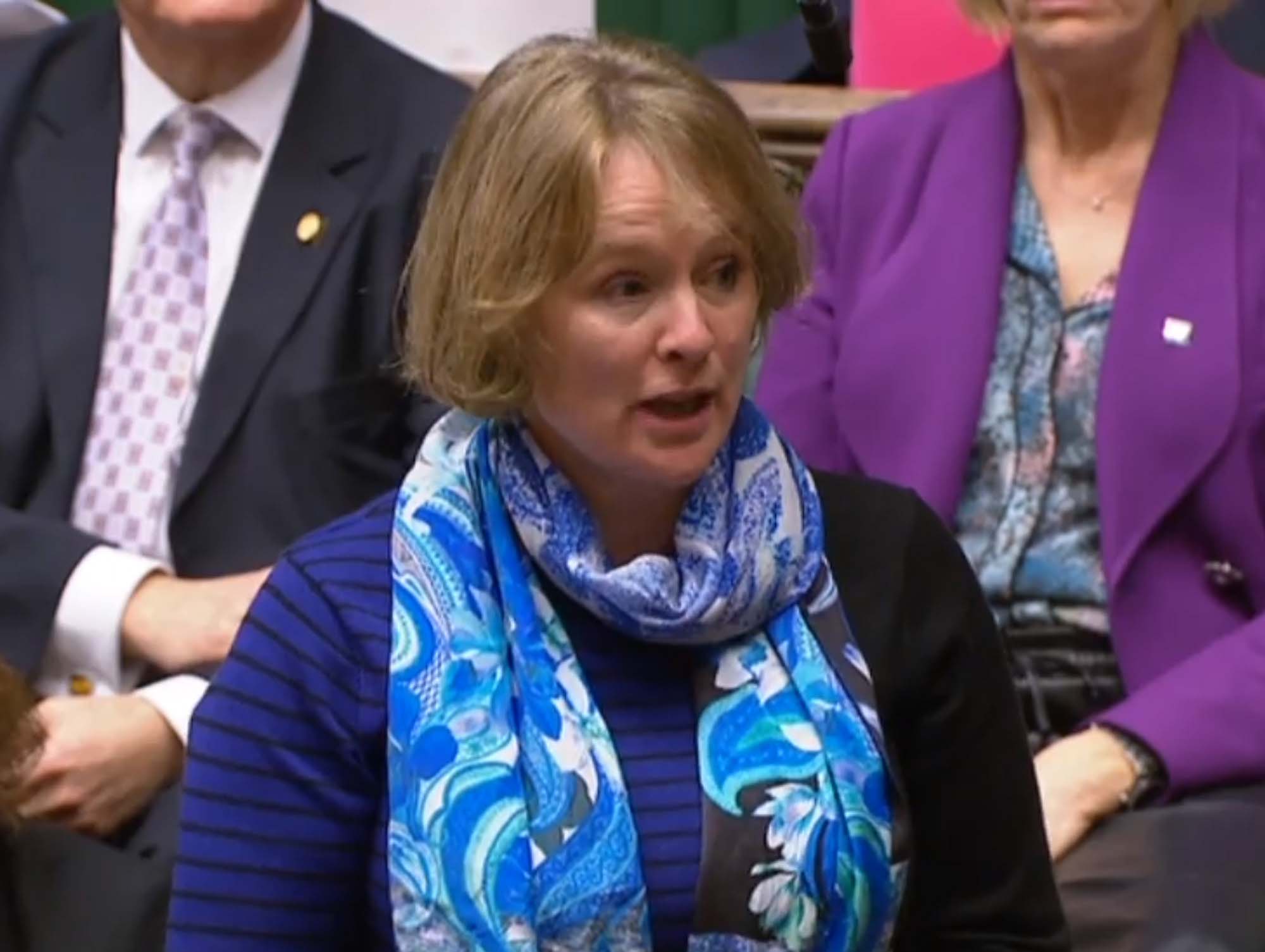 MP Vicky Ford is seen in the House of Commons during Prime Minister's Questions in December 2018.