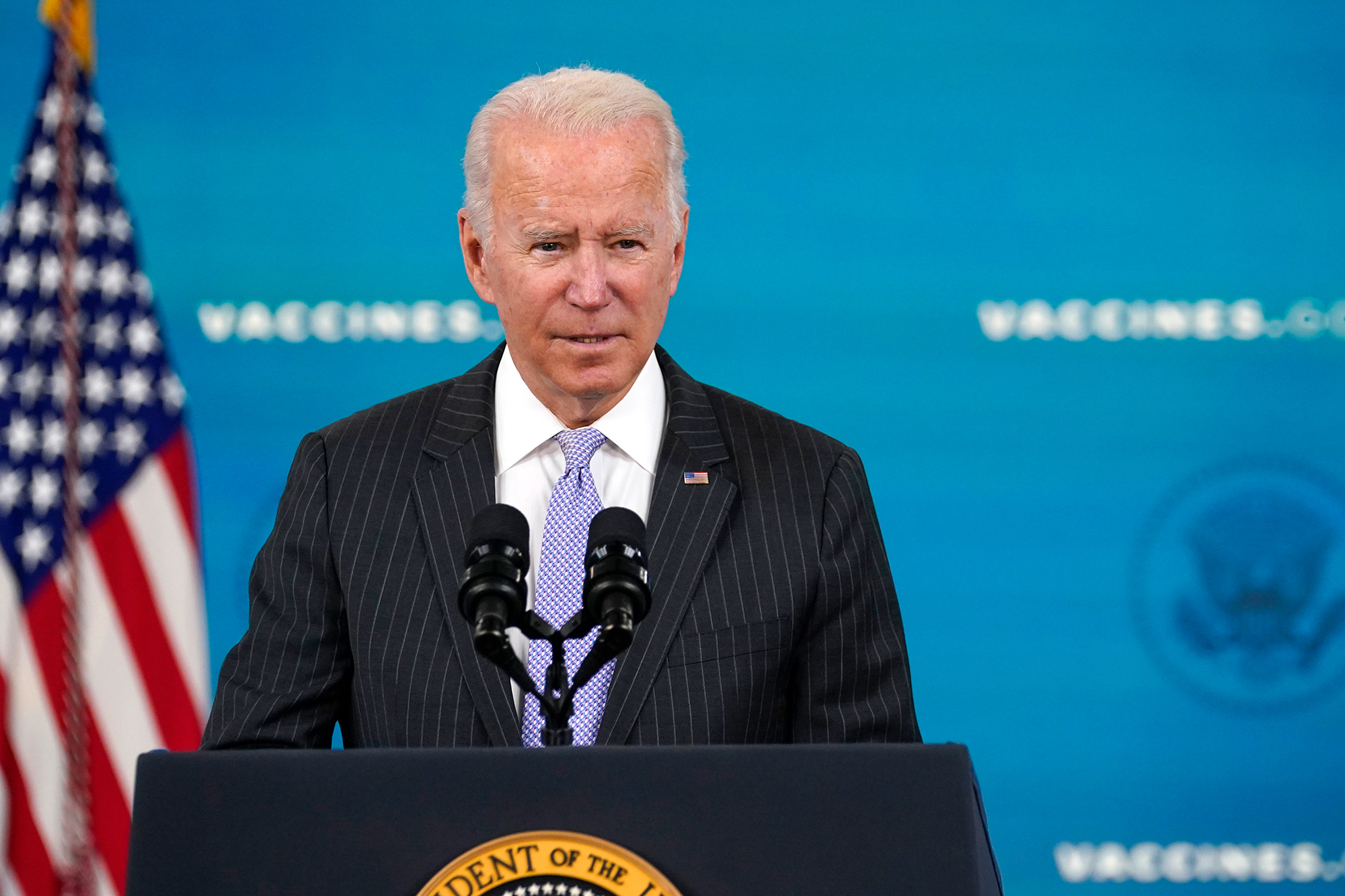 President Joe Biden speaks on the authorization of the Covid-19 vaccine for children aged 5 to 11, in Washington, DC on November 3. 
