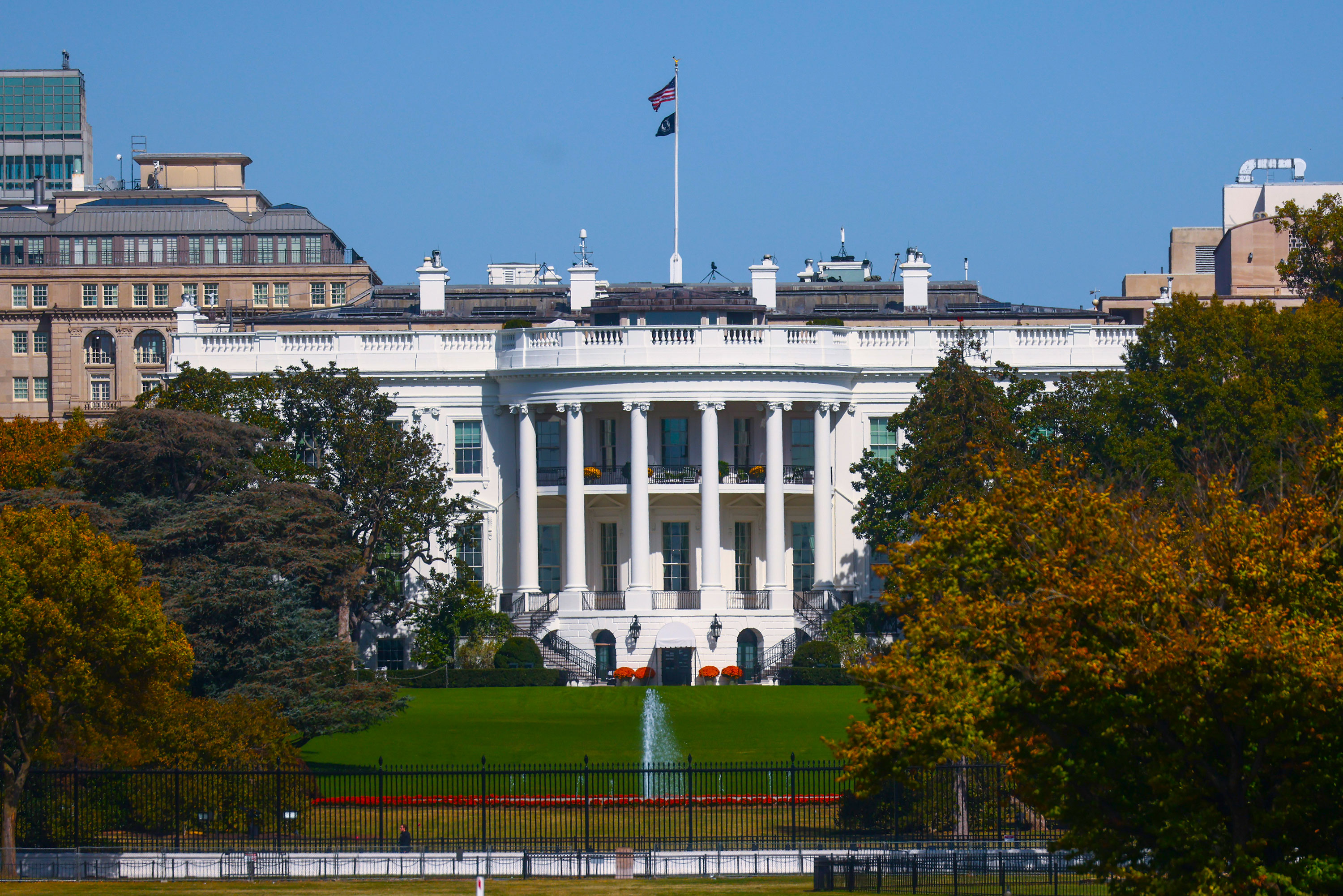 The White House is seen on October 20.