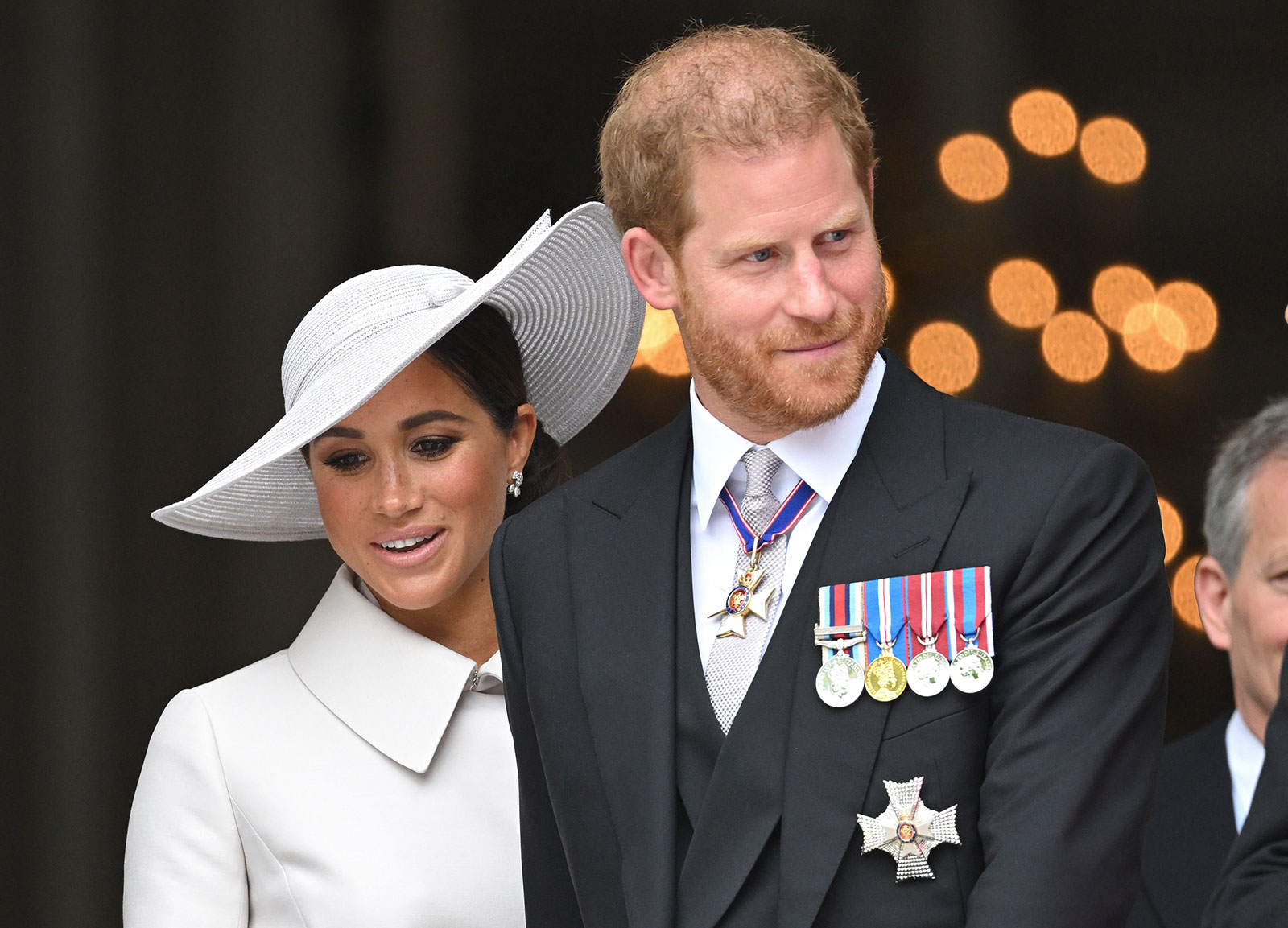 Prince Harry and Meghan at St Paul's Cathedral on June 03, 2022 in London, England. 