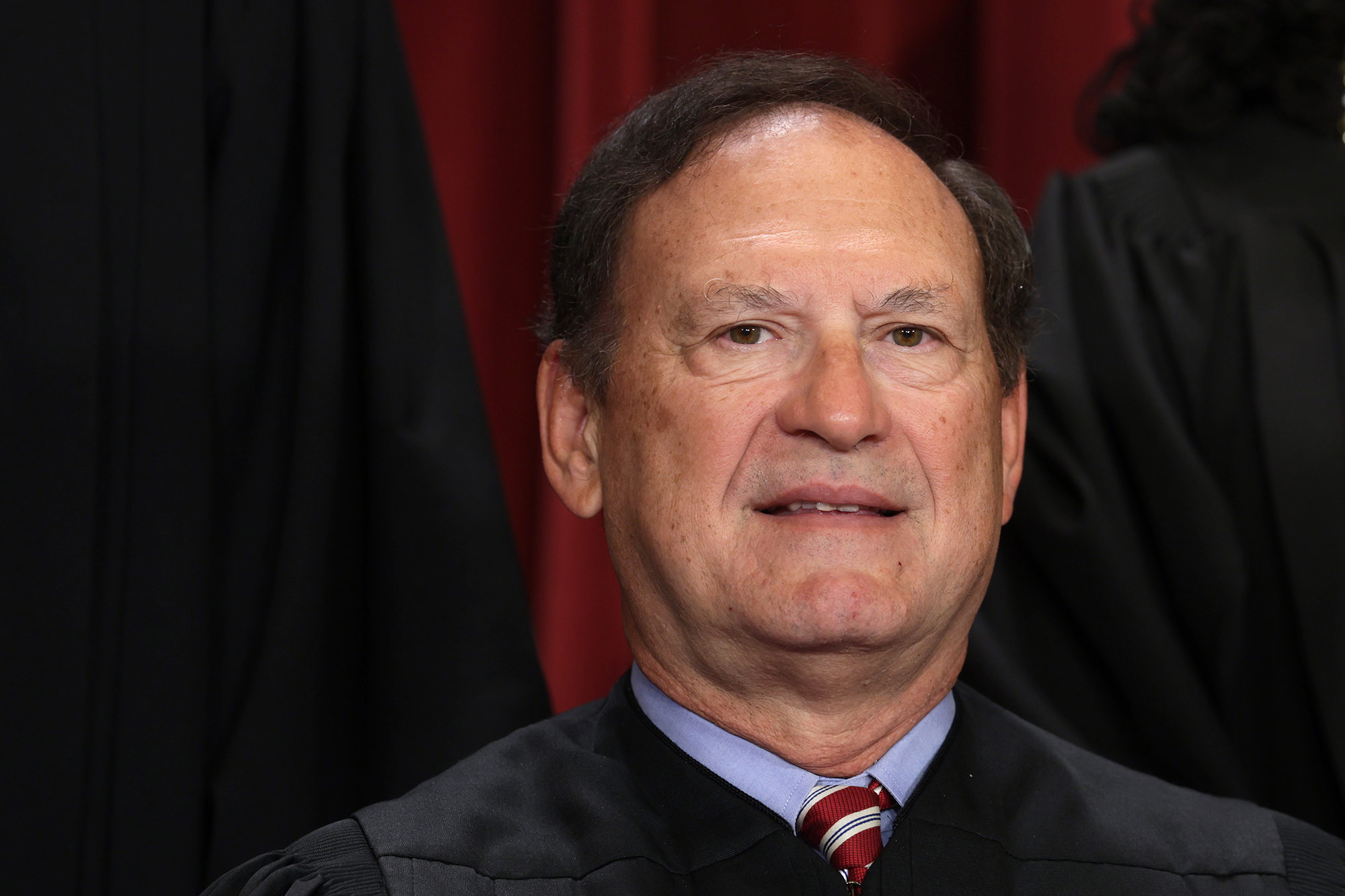 United States Supreme Court Associate Justice Samuel Alito poses for an official portrait at the East Conference Room of the Supreme Court building on October 7, 2022 in Washington, DC. 