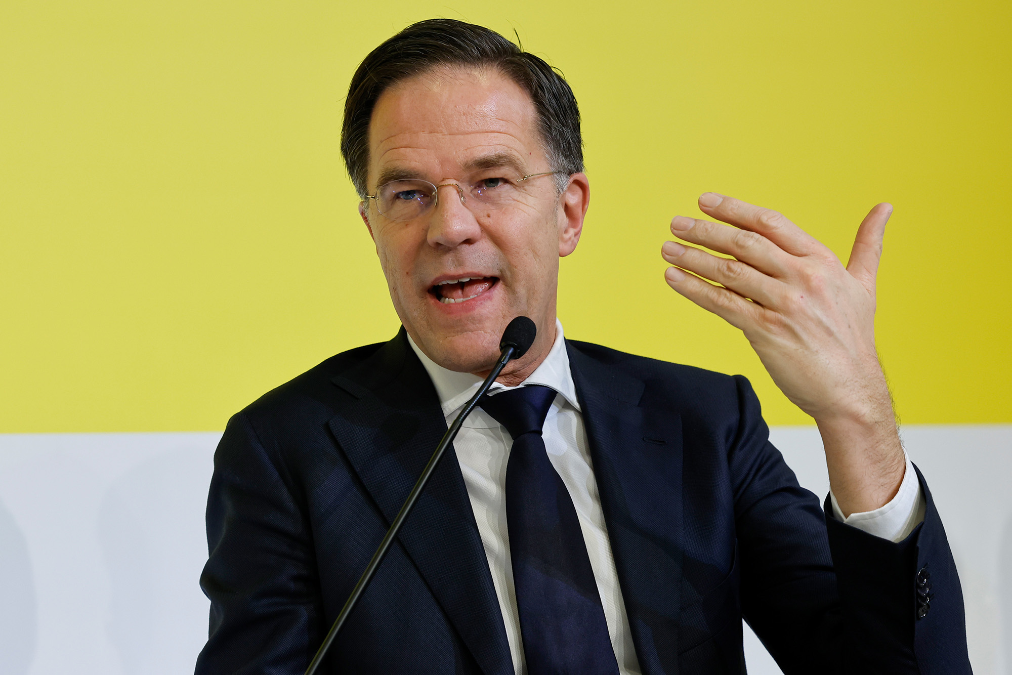 Mark Rutte, Netherlands prime minister, speaks an event on the sidelines on day three of the World Economic Forum (WEF) in Davos, Switzerland, on January 19.