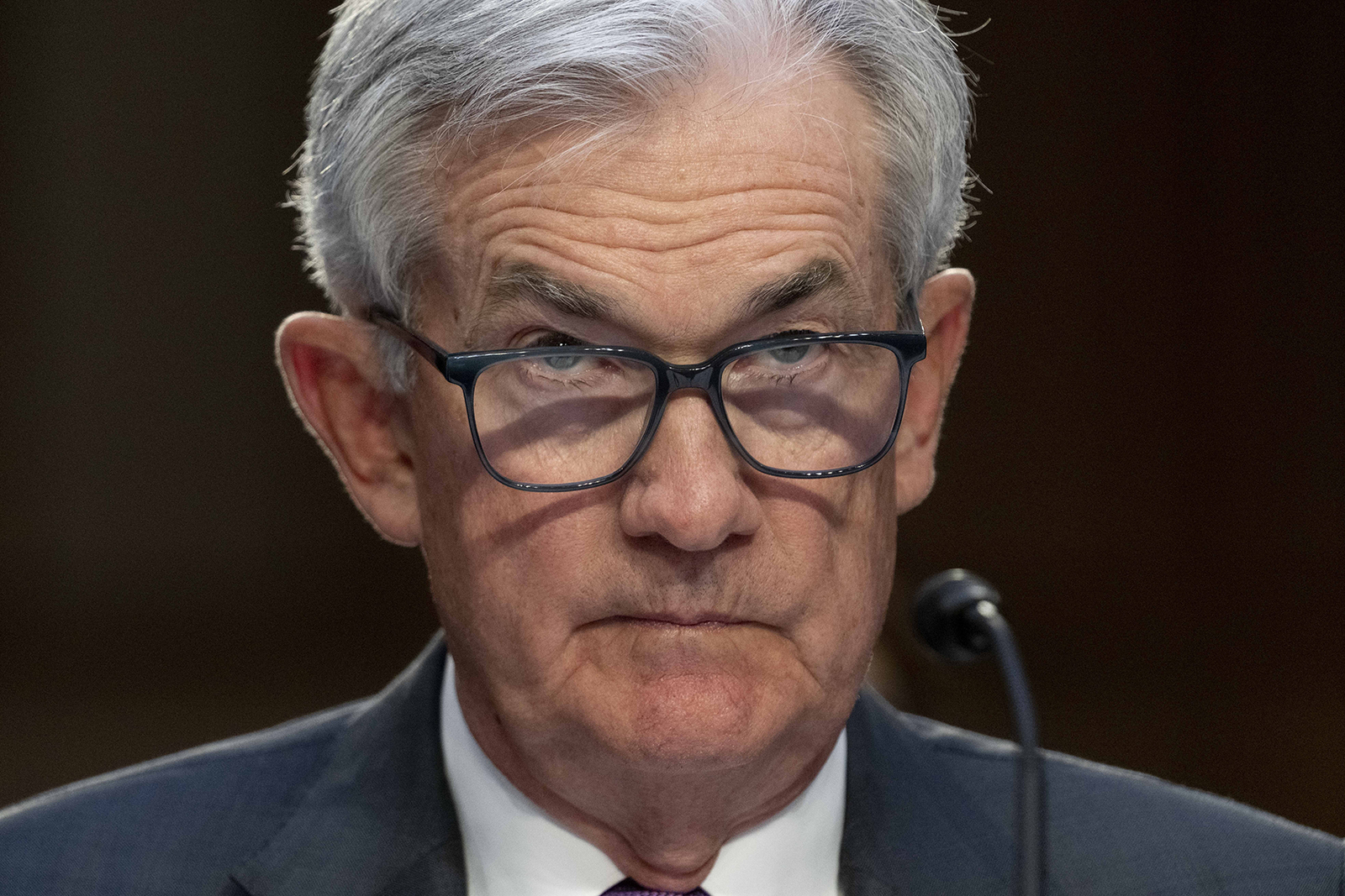 Federal Reserve Chairman Jerome Powell during a Senate Banking Committee hearing on Capitol Hill, on March 7.