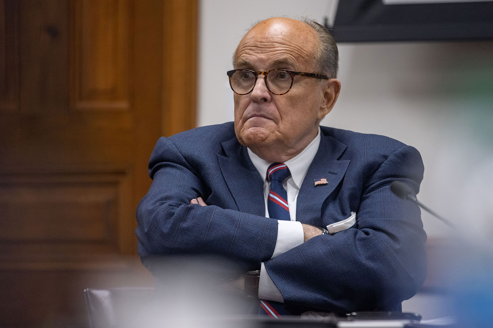 Rudy Giuliani participates in an election hearing at the Georgia Capitol in Atlanta on December 3.