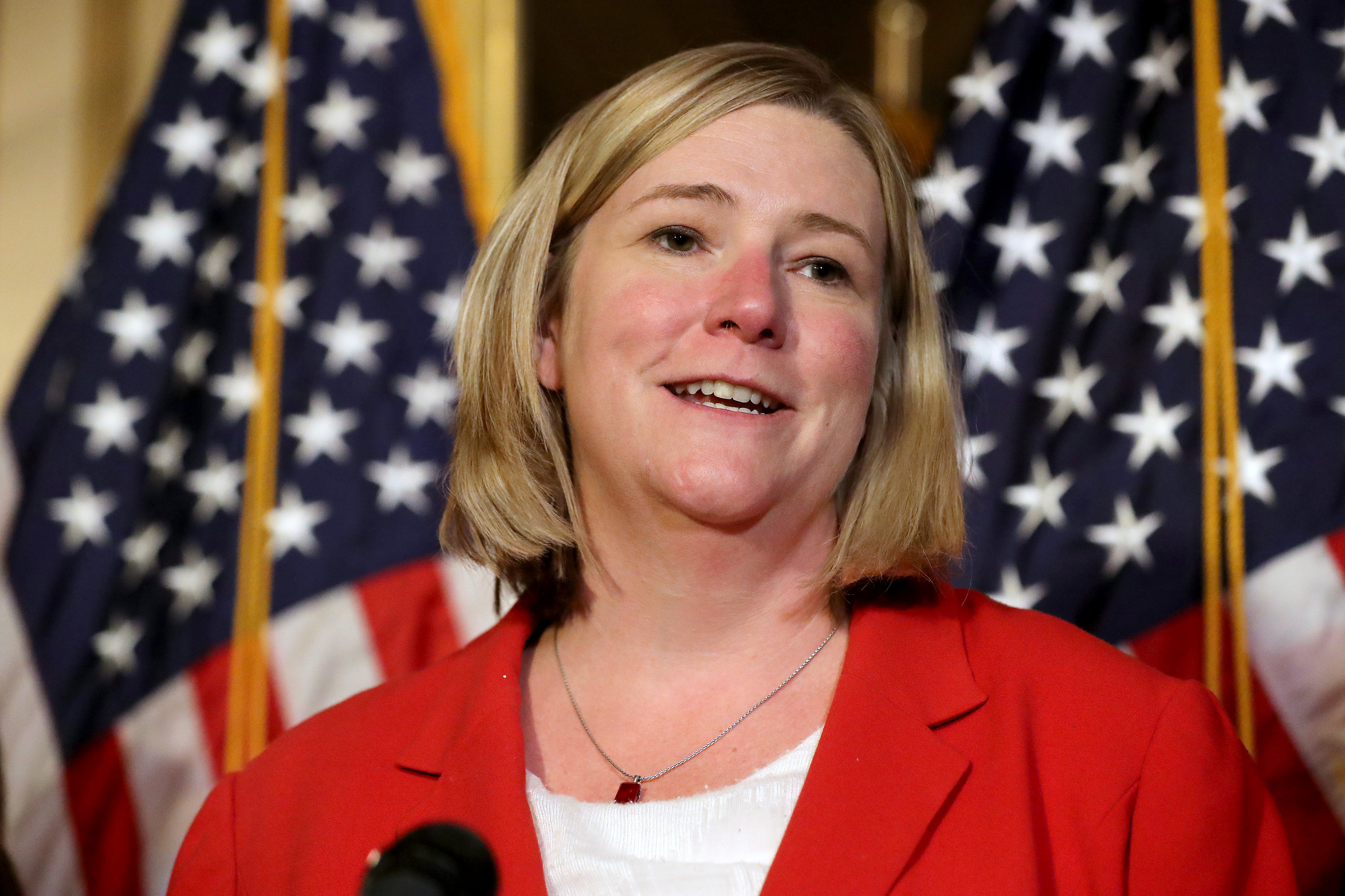 Nan Whaley, mayor of Dayton, Ohio, speaks during a news conference at the US Capitol on September 9, 2019.