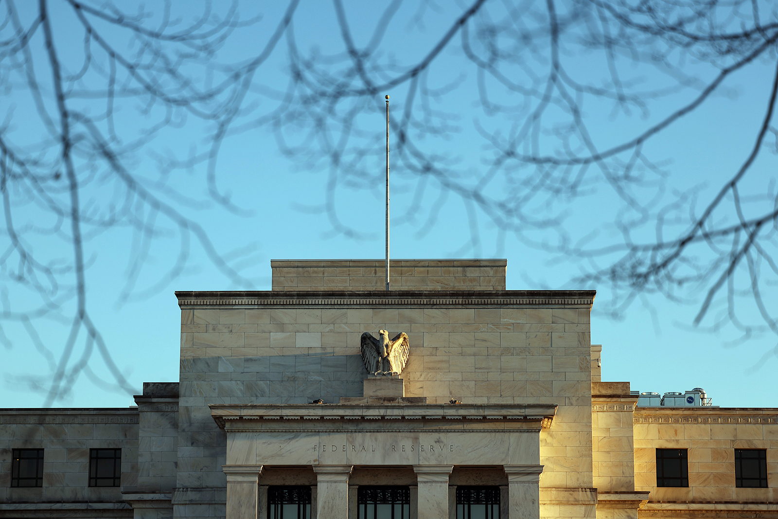 The Federal Reserve headquarters are pictured on March 21 in Washington, DC. 