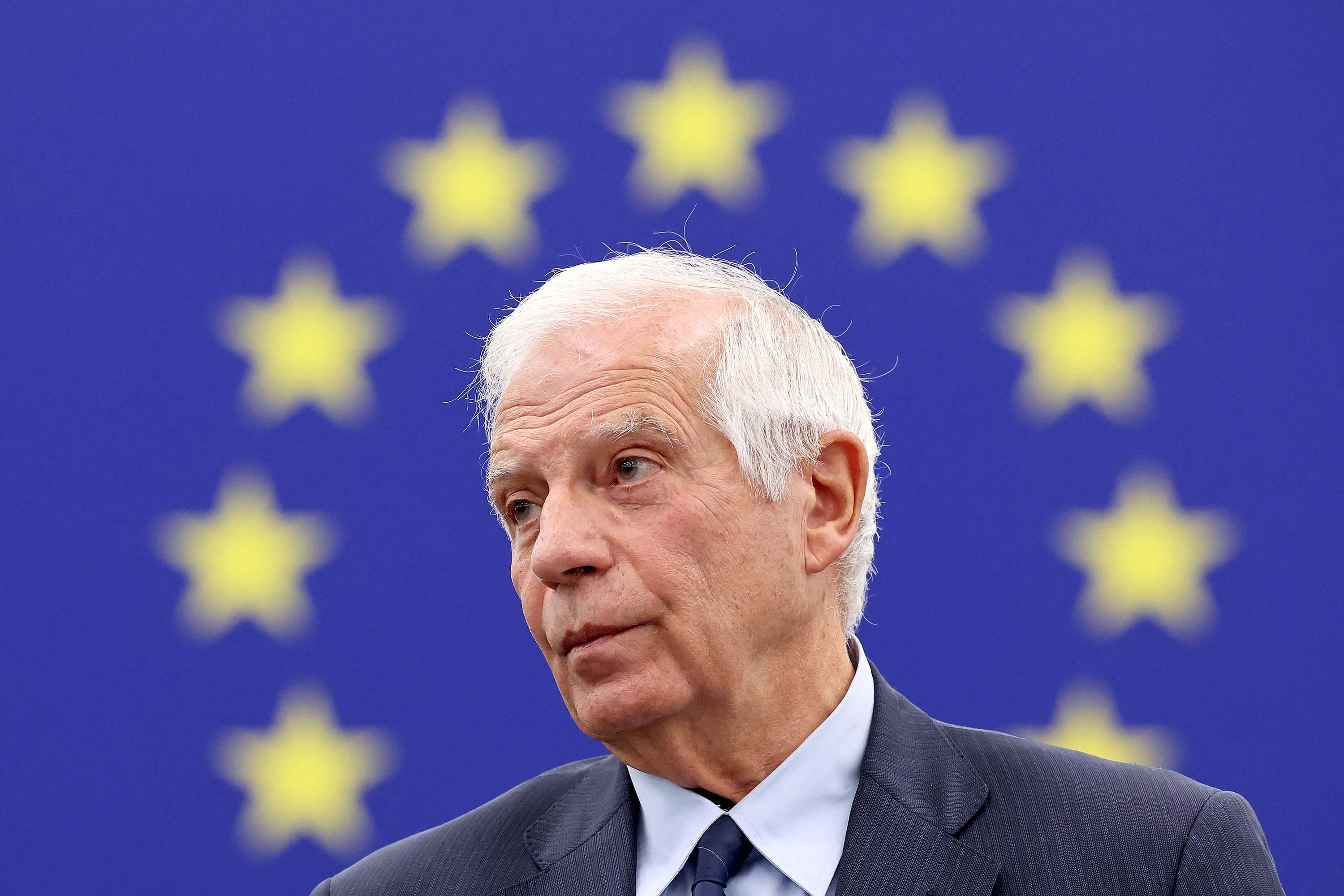 European Union High Representative for Foreign Affairs and Security Policy Josep Borrell is pictured speaking at the European Parliament in Strasbourg, France, on October 18. 