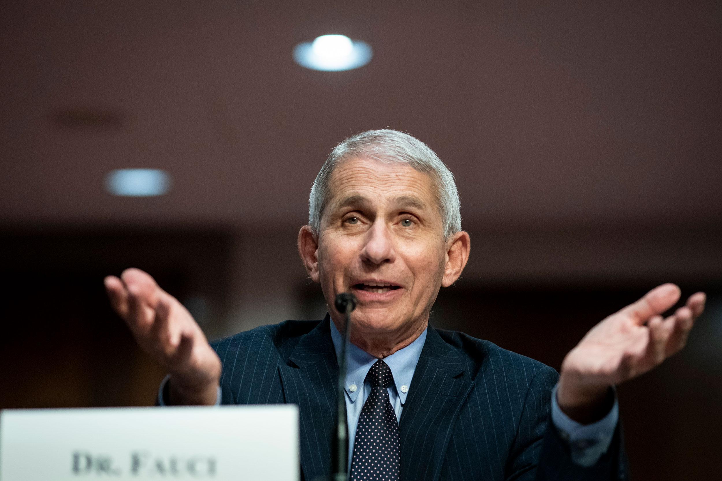Dr. Anthony Fauci, director of the National Institute of Allergy and Infectious Diseases, speaks during a Senate Health, Education, Labor and Pensions Committee hearing on June 30 in Washington, DC. 