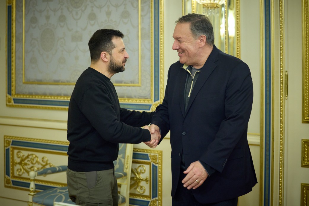 Ukrainian President Volodymyr Zelensky, met with former US Secretary of State Mike Pompeo on Monday, as the US reaffirms its support for Kyiv amid Russia's invasion. 