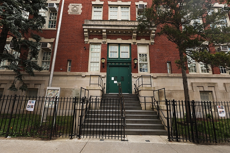 A public school stands closed on April 14, in the Brooklyn borough of New York City.