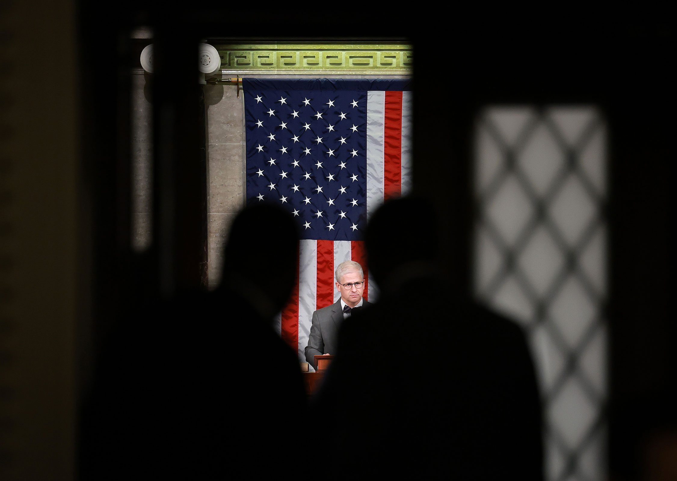 Speaker Pro Tempore Rep. Patrick McHenry presides over the House of Representatives as they prepare to vote on a new Speaker of the House at the US Capitol Building on October 17 in Washington, DC. 