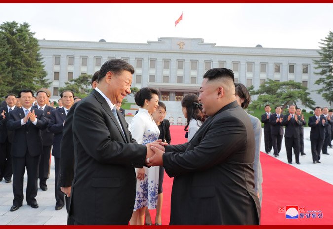 Xi Jinping's first state visit to Pyongyang, where he met North Korean leader Kim Jong Un.