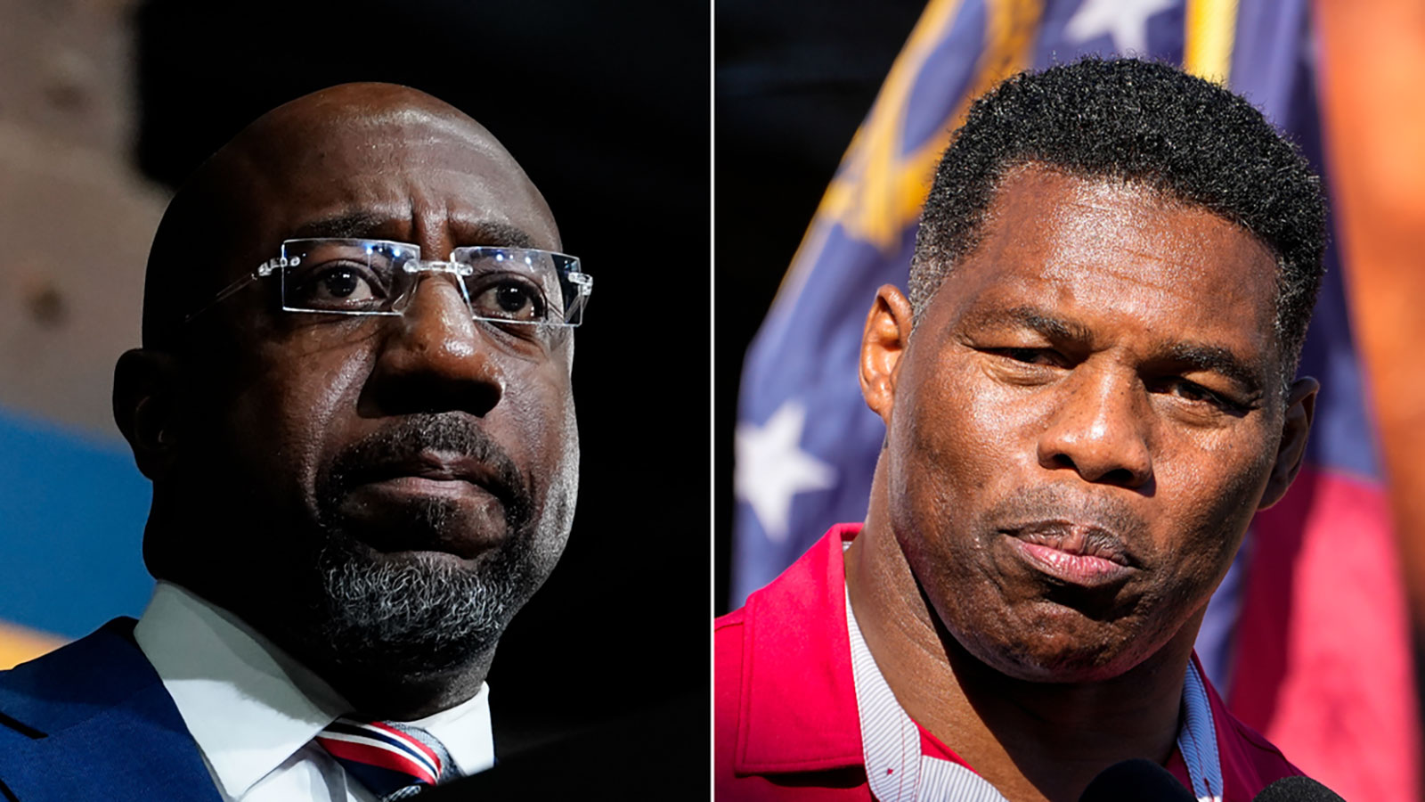 Sen. Raphael Warnock and Herschel Walker seen on the campaign trail in Atlanta and Greensboro, Georgia. 