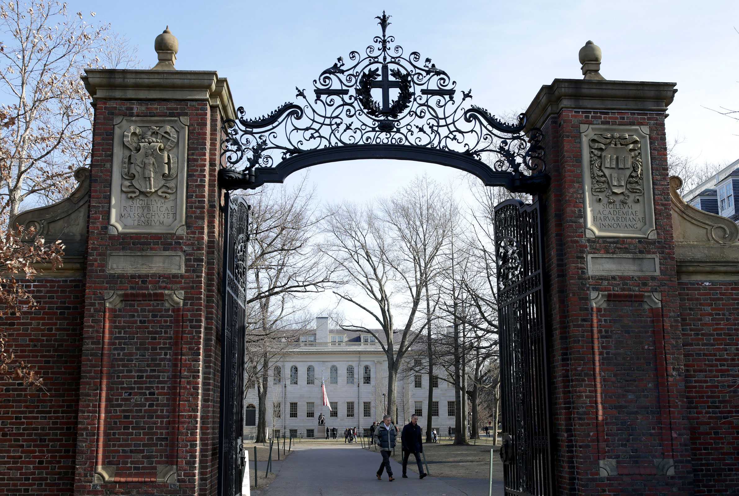 Harvard Yard at Harvard University in Cambridge, Massachusetts, in January 2019.