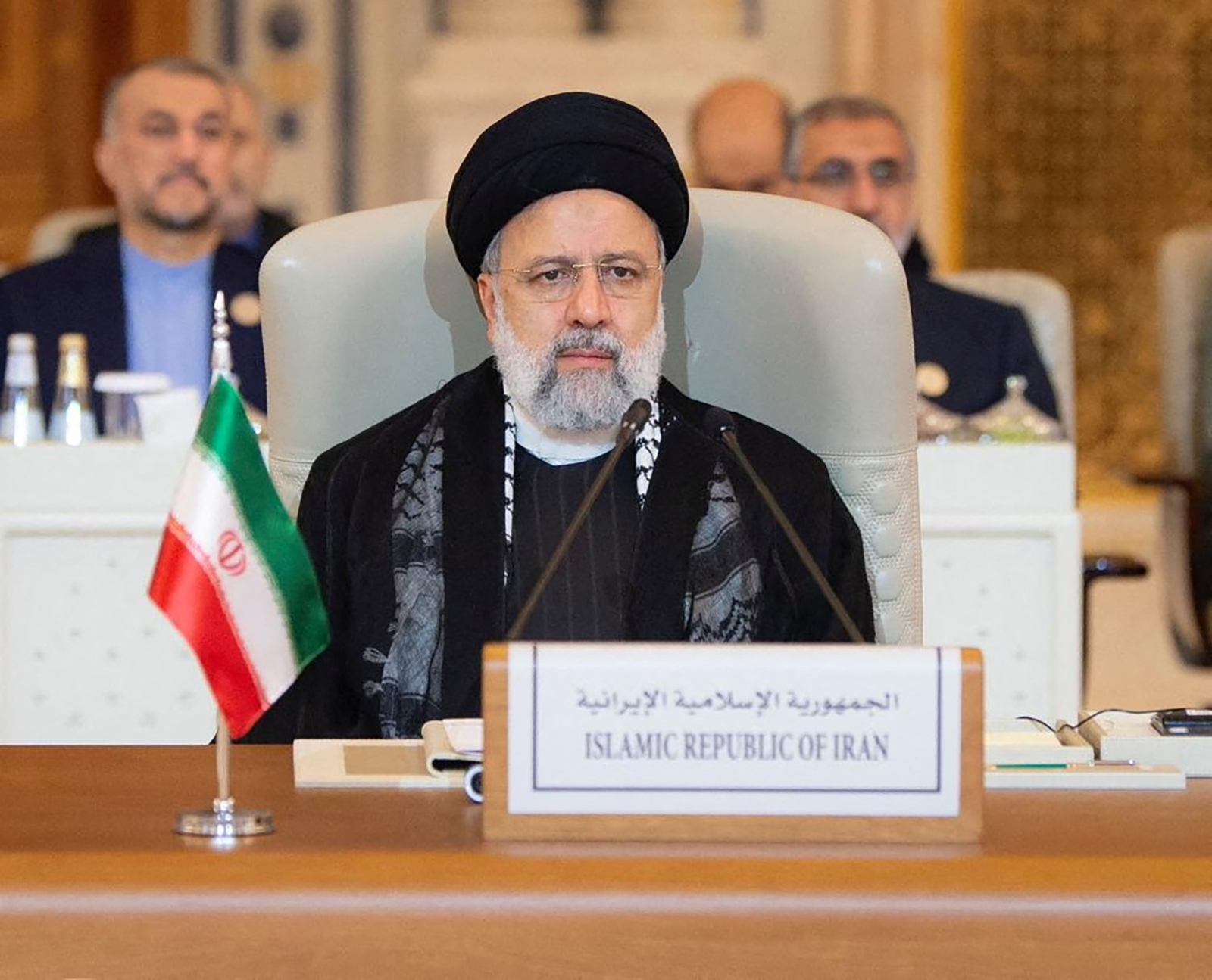Iran's President Ebrahim Raisi attends the Organization of Islamic Cooperation summit in Riyadh, Saudi Arabia, on November 11.