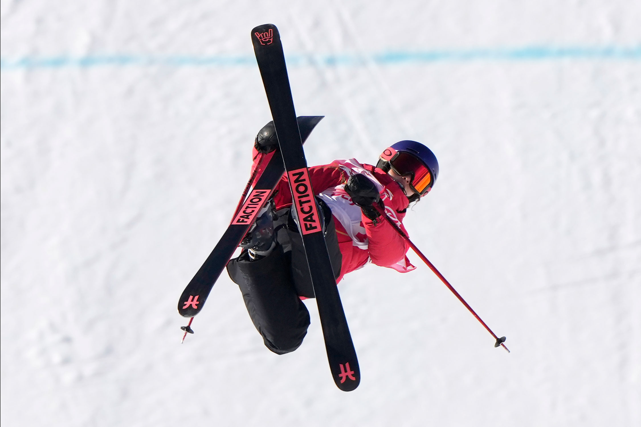 China's Eileen Gu competes during the women's slopestyle qualification on Monday.
